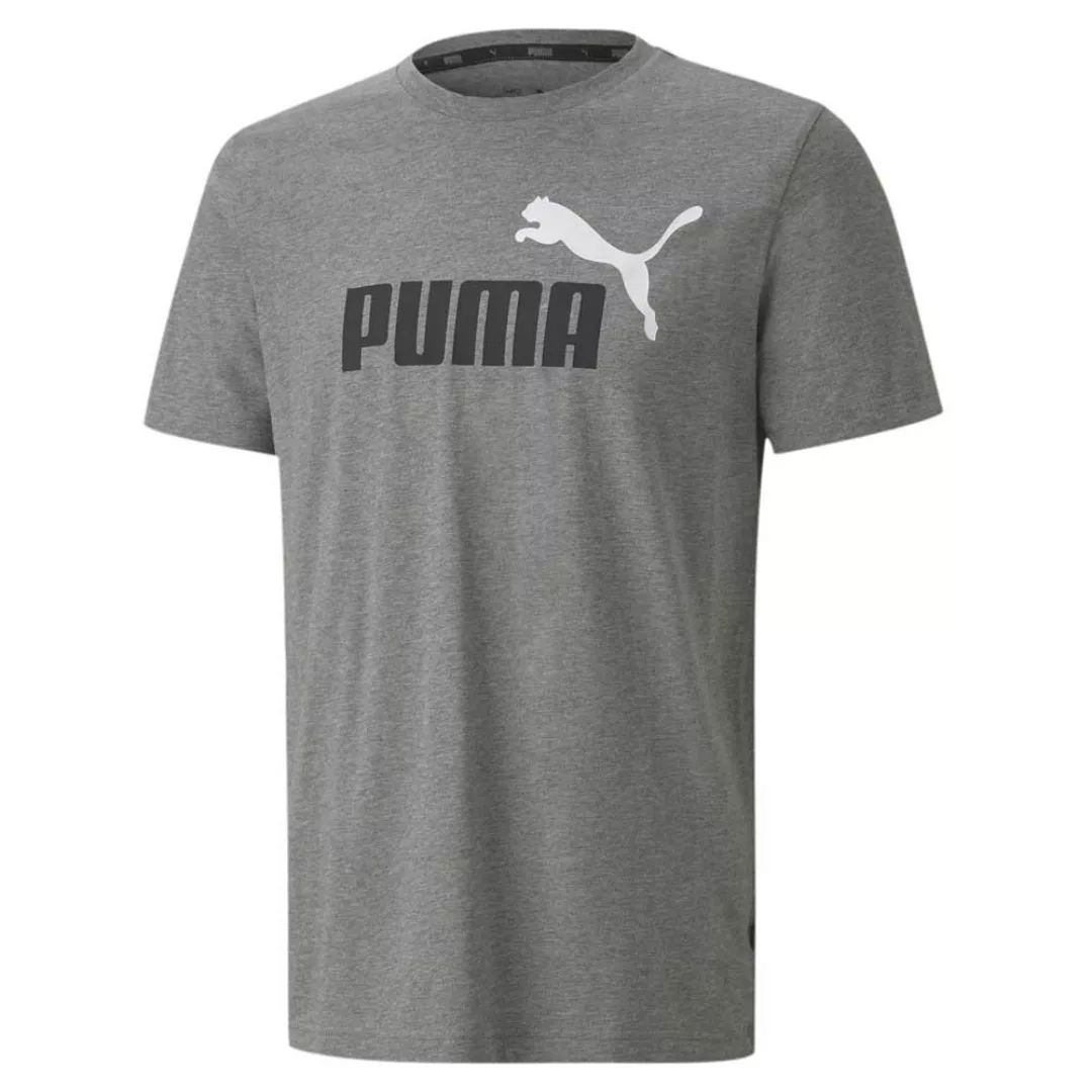 Puma Essential 2 Colors Logo Kurzarm T-shirt M Medium Gray Heather günstig online kaufen