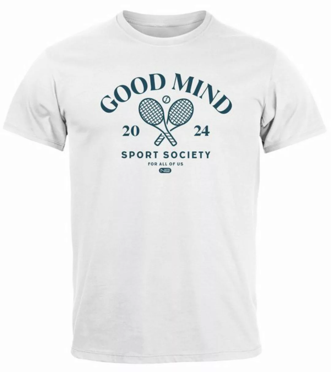 Neverless Print-Shirt Herren T-Shirt Sport Tennis Grafik Good Mind Sport So günstig online kaufen