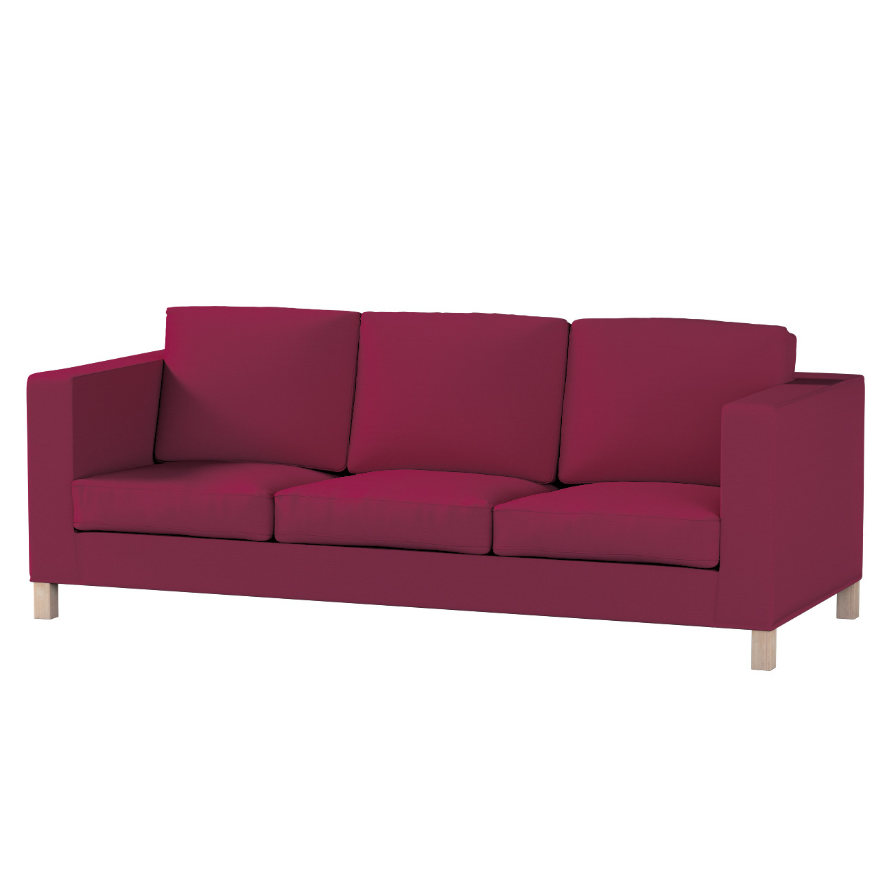 Bezug für Karlanda 3-Sitzer Sofa nicht ausklappbar, kurz, pflaume , Bezug f günstig online kaufen