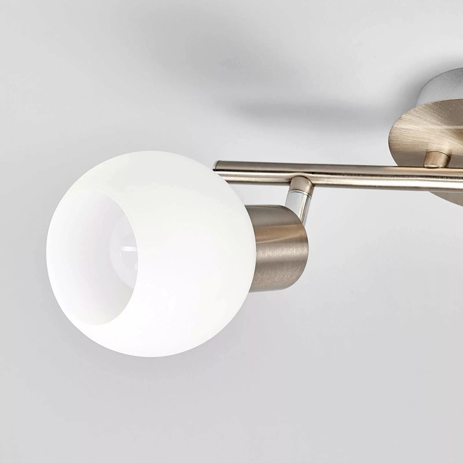 Deckenlampe Elaina 2-flg., nickel matt günstig online kaufen