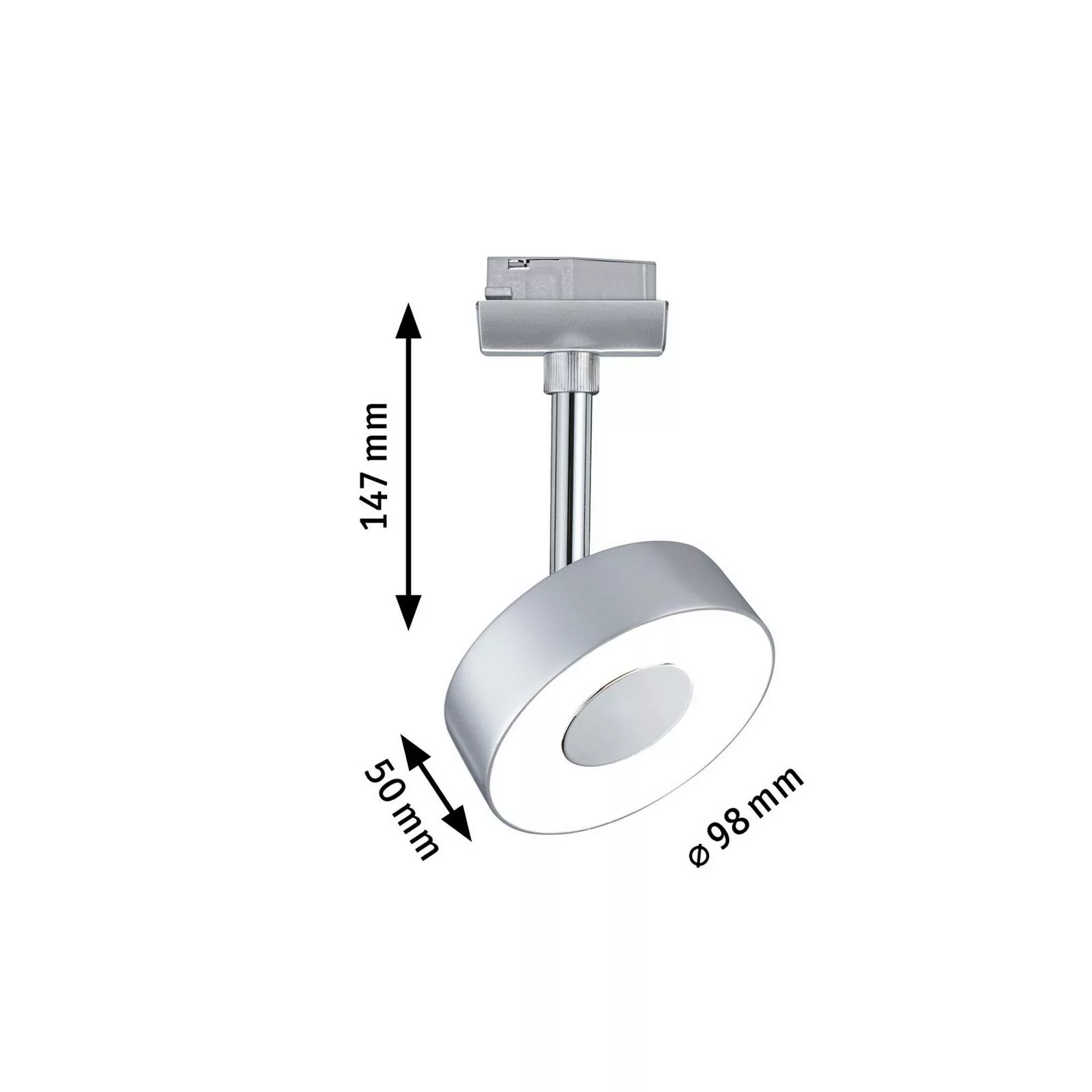 Modischer LED Spot Circle für URail Stromschiene in chrom-matt günstig online kaufen