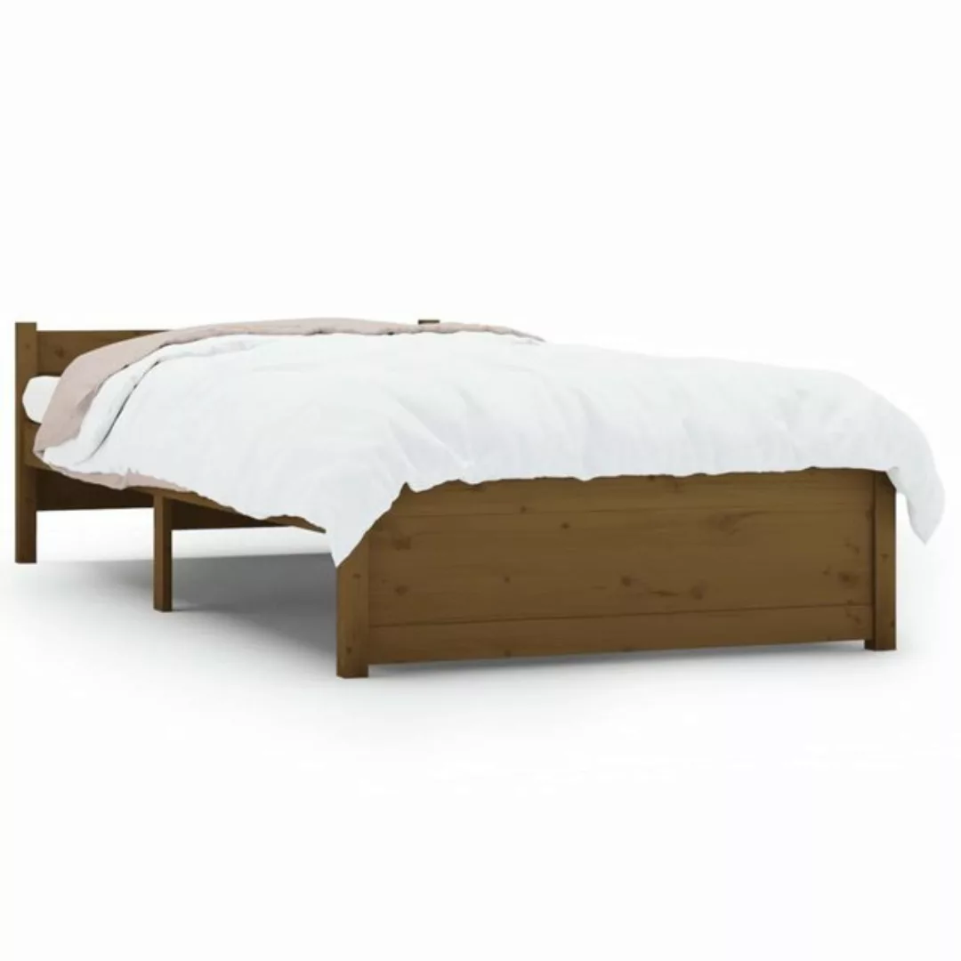 furnicato Bett Massivholzbett Honigbraun 75x190 cm günstig online kaufen