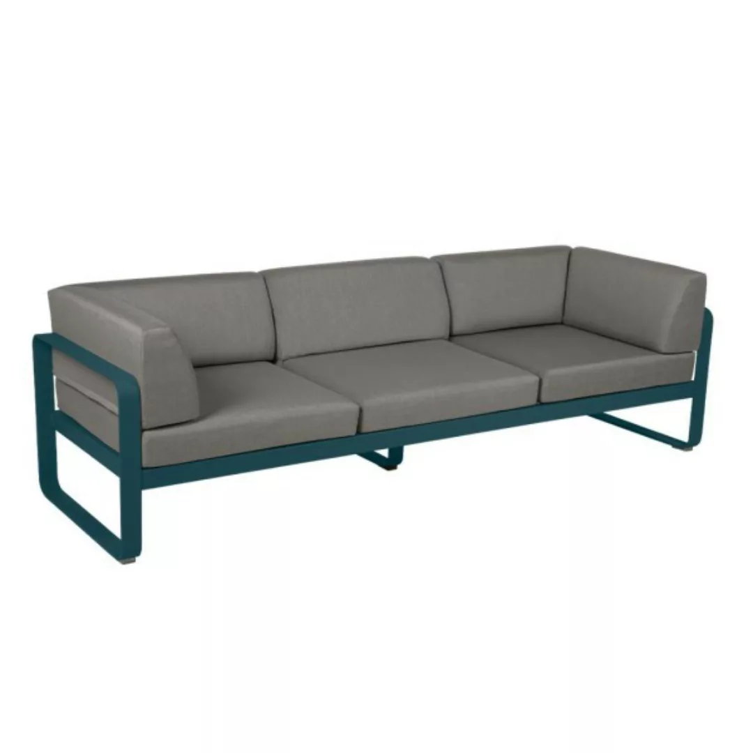 Bellevie 3-Sitzer Club Sofa Outdoor 21 Acapulcoblau B8 Taupegrau günstig online kaufen