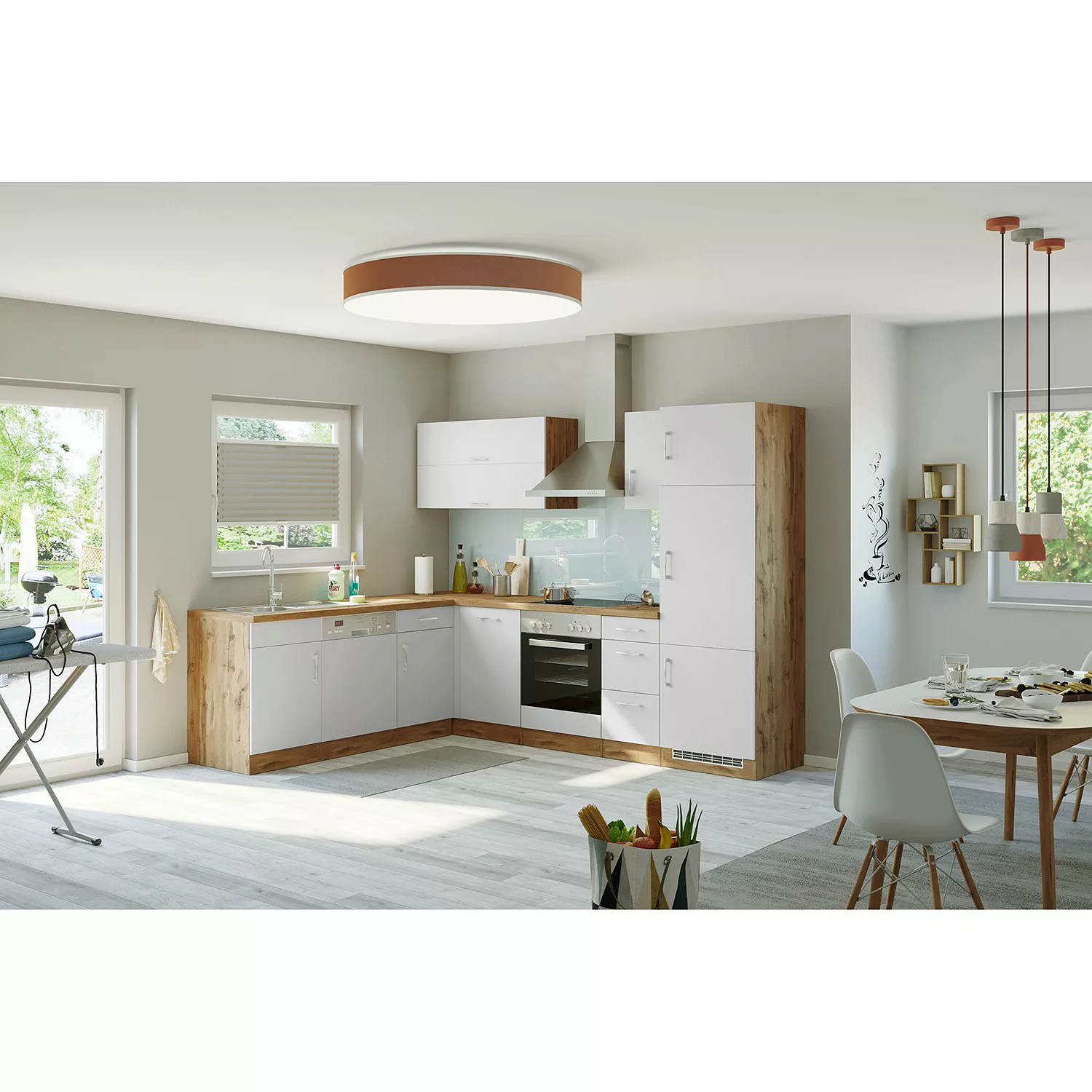 Held Möbel Kühlschrankumbau Sorrento B60x H200x T60 cm Nische Wotaneiche-Gr günstig online kaufen