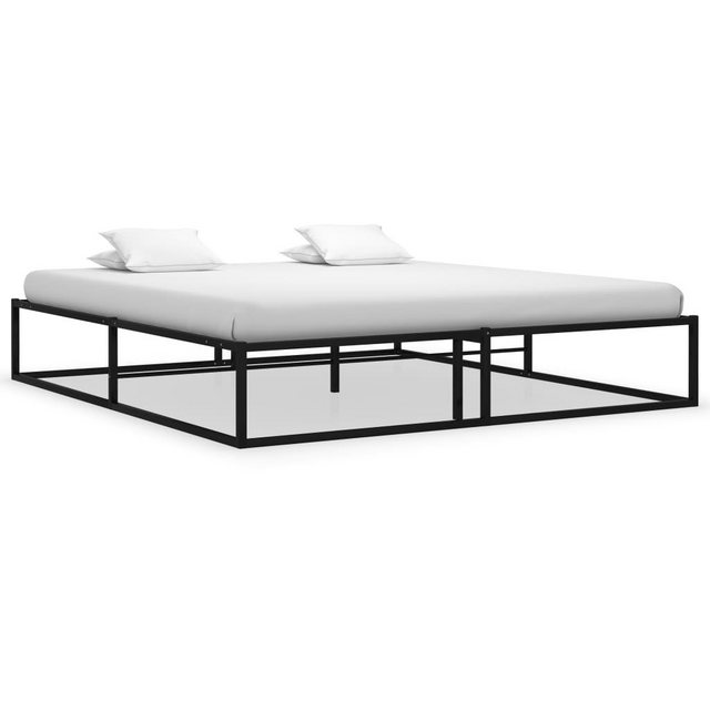 furnicato Bett Bettgestell Schwarz Metall 200x200 cm günstig online kaufen