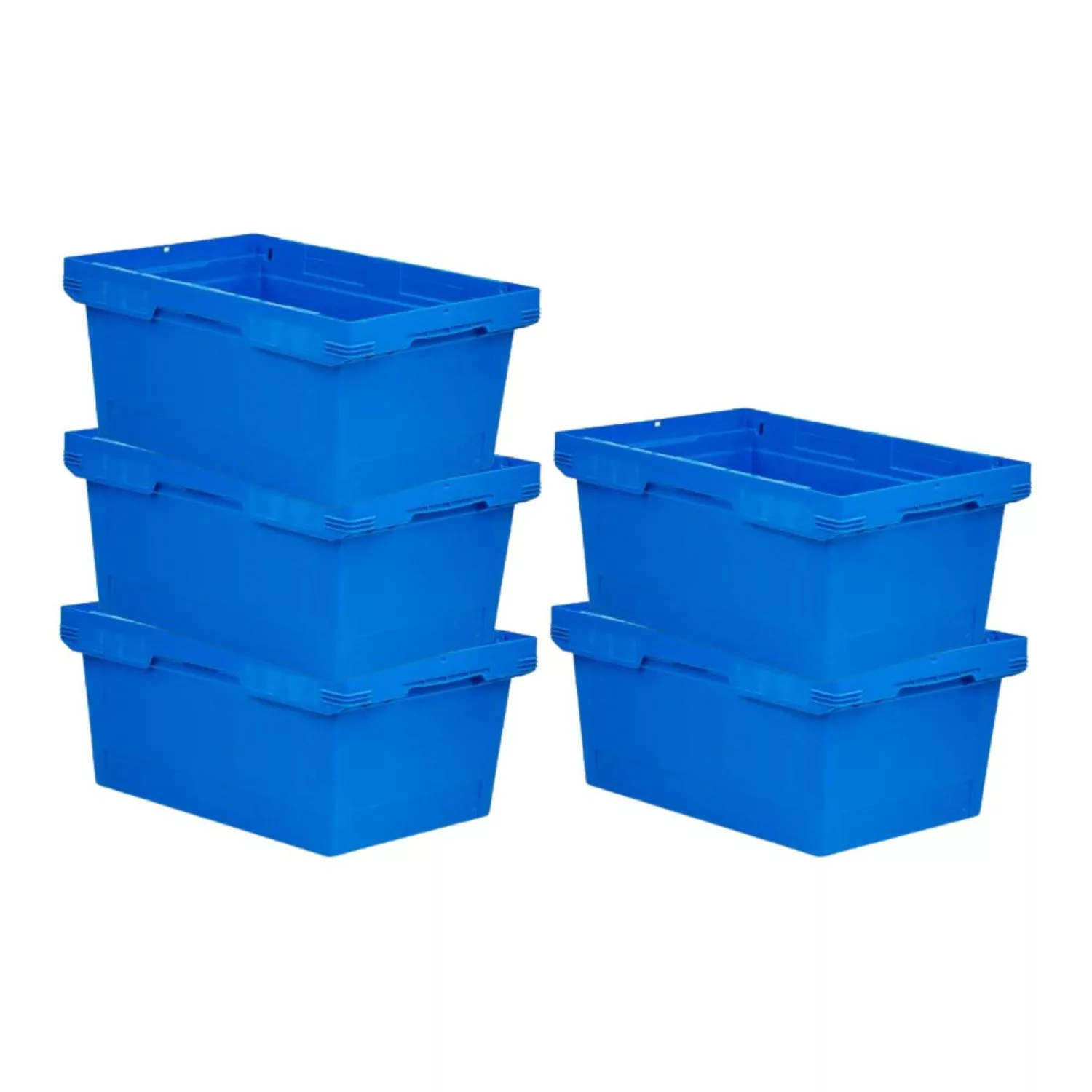 PROREGAL Mega Deal 5x Conical Mehrweg-Stapelbehälter Blau HxBxT 27,3 x 40 x günstig online kaufen