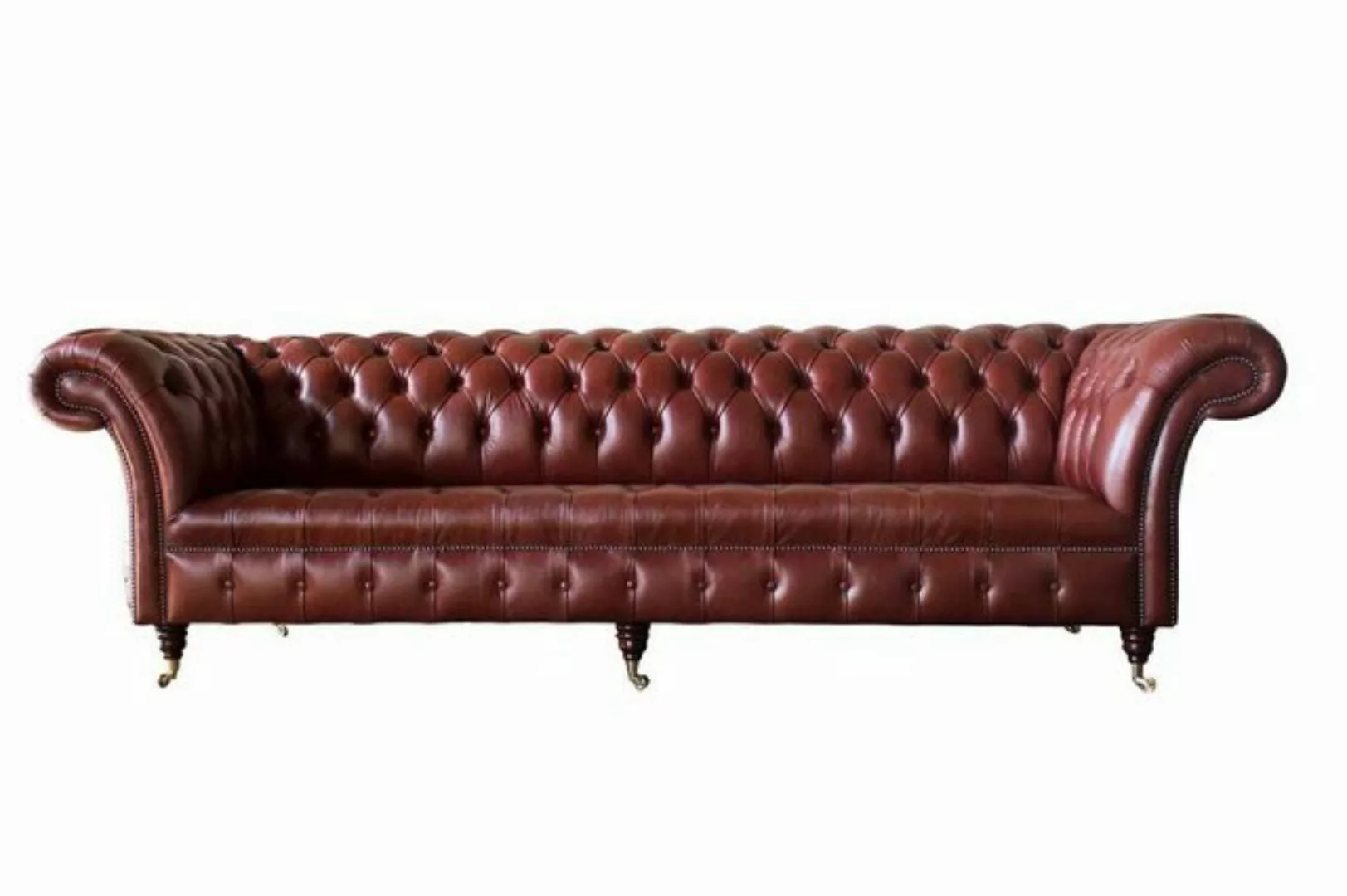 JVmoebel Sofa Ledersofa Sofa 4 Sitzer Sofas Design Chesterfield Leder Couch günstig online kaufen