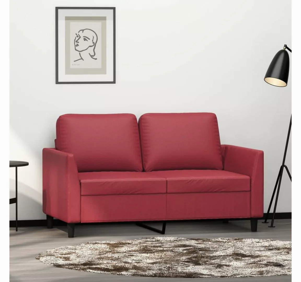 vidaXL Sofa, 2-Sitzer-Sofa Weinrot 120 cm Kunstleder günstig online kaufen