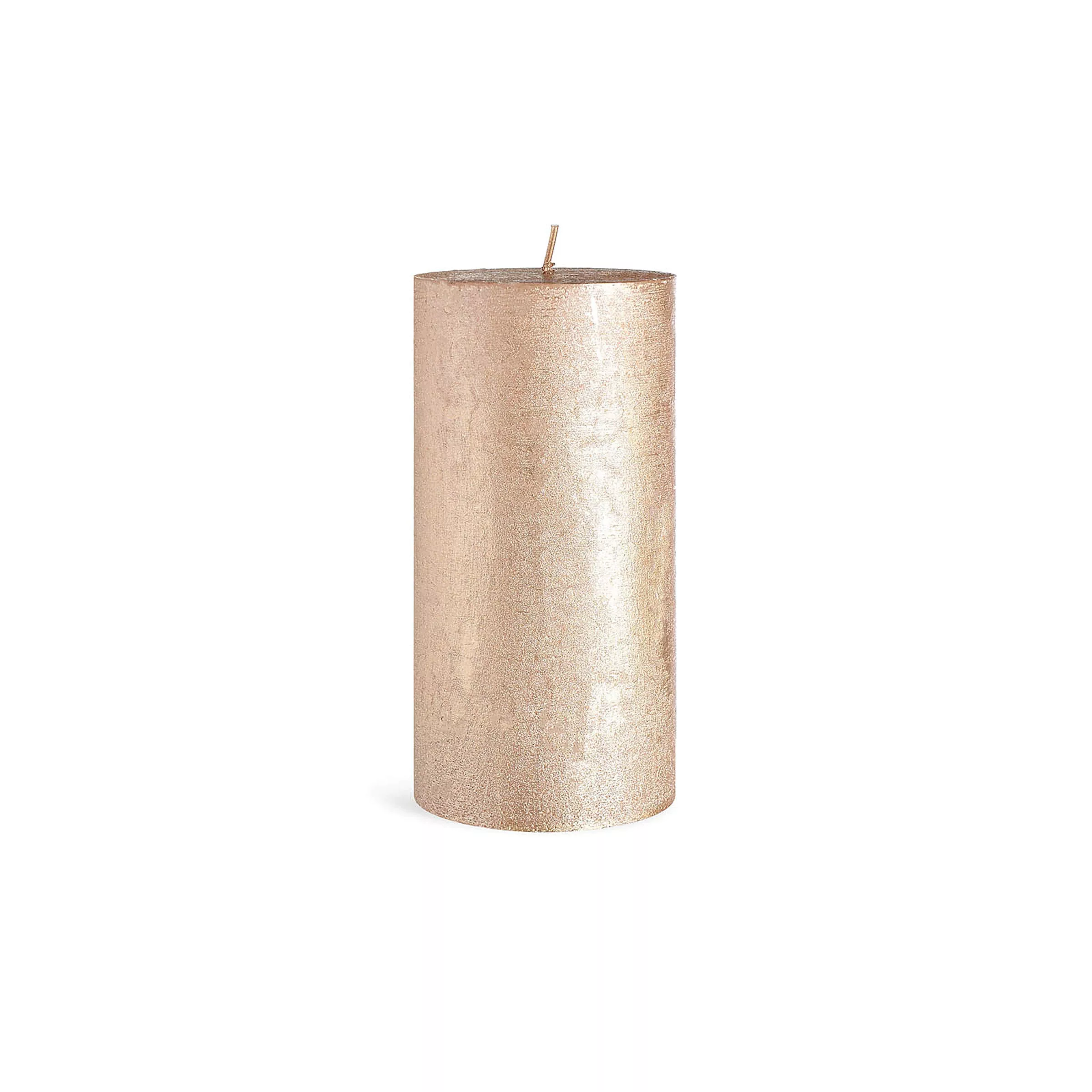 Kerze METALLIC FINISH ca.D7,5x, roségold günstig online kaufen