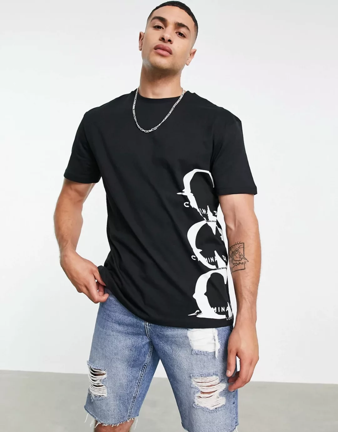 Criminal Damage – Liquify – T-Shirt in Schwarz günstig online kaufen