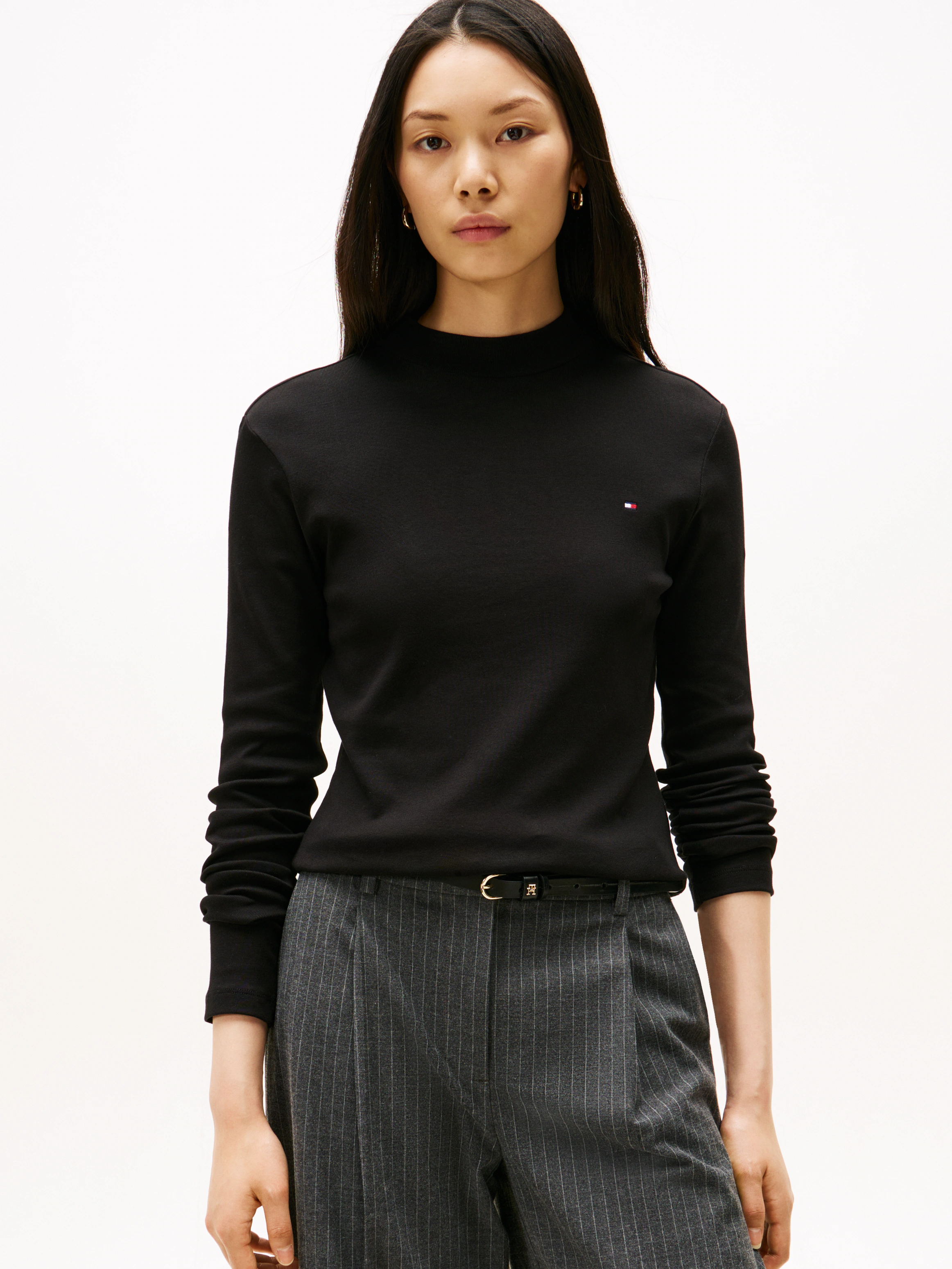 Tommy Hilfiger Langarmshirt "SLIM CODY MOCK-NK LS" günstig online kaufen