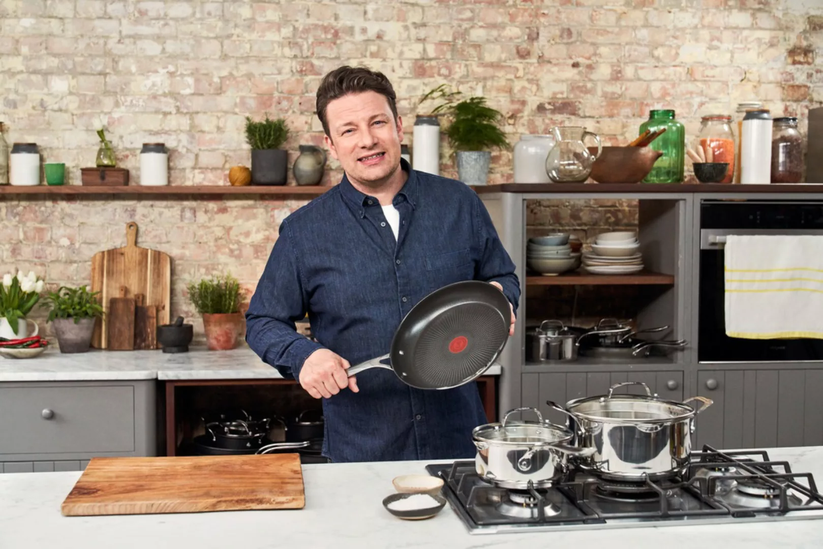 Tefal Pfannen-Set »Jamie Oliver Cook's Direct«, Edelstahl, (Set, 2 tlg., 1x günstig online kaufen