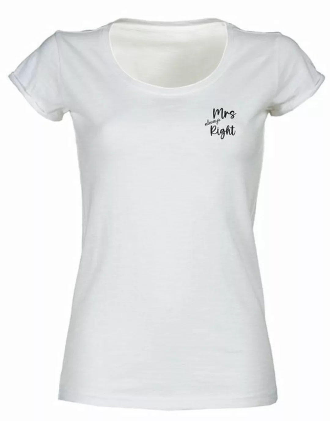 Baddery Print-Shirt Damen T-Shirt: "Mrs. always Right" - Funshirts für Frau günstig online kaufen