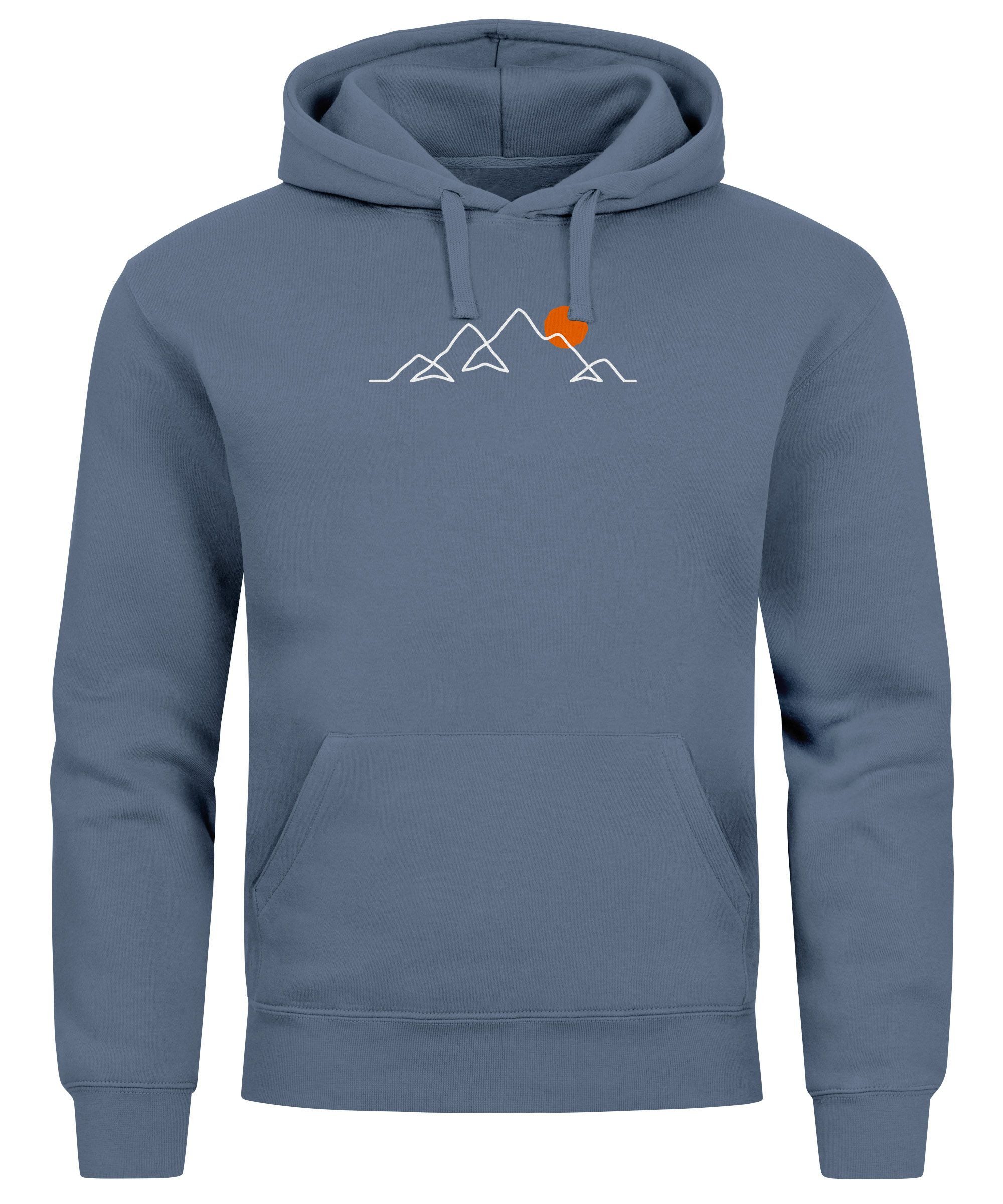 Neverless Hoodie Hoodie Herren Frontprint Line-Art günstig online kaufen