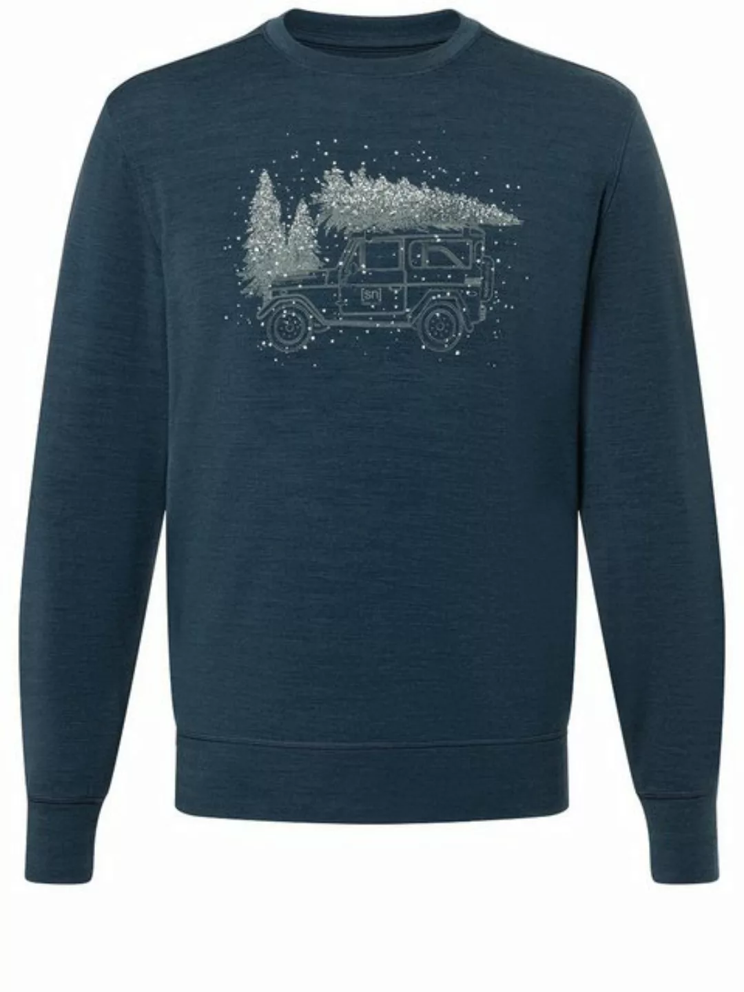 SUPER.NATURAL Sweatshirt für Herren, Merino LANTREE Winter Motiv, atmungsak günstig online kaufen