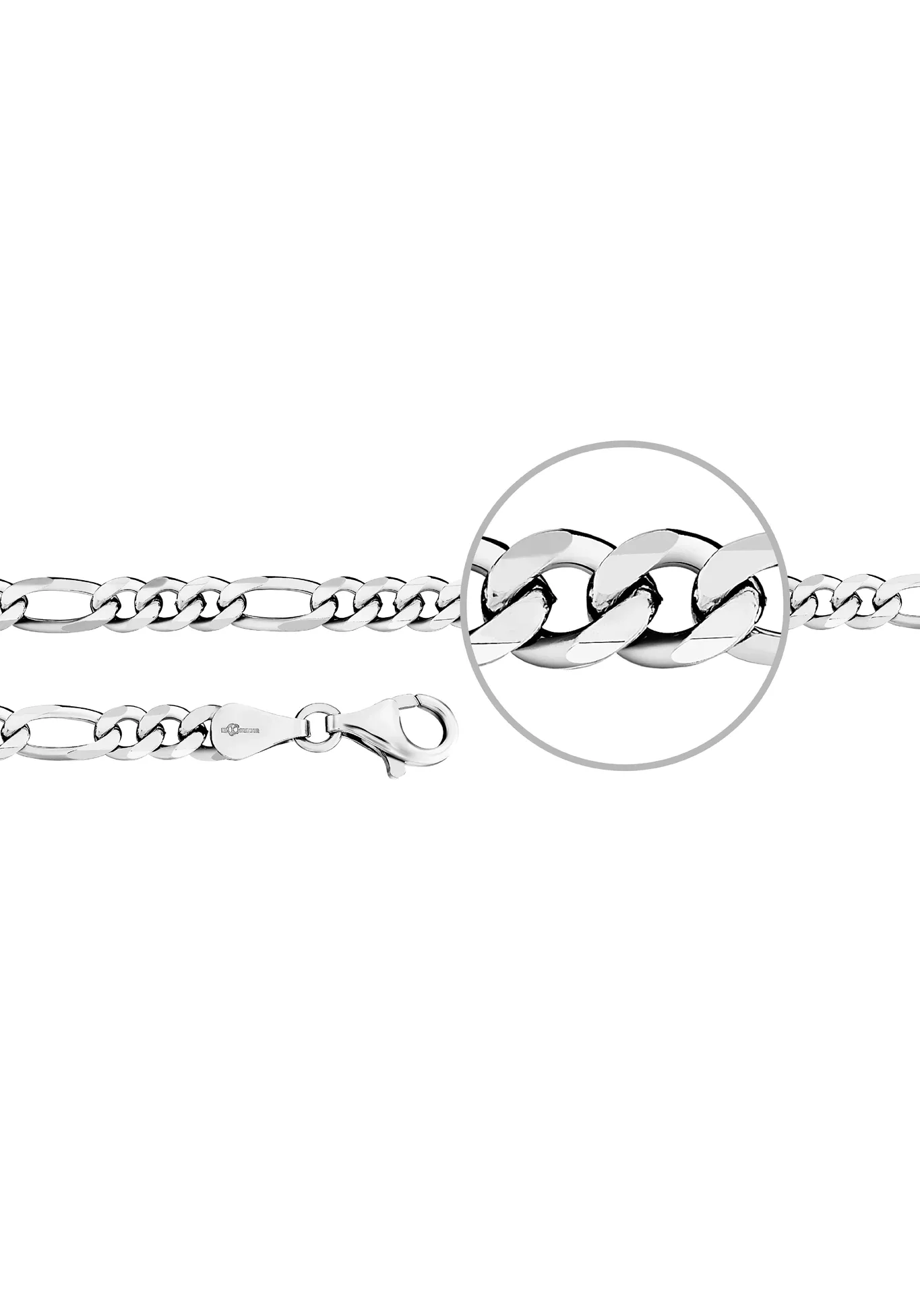 Der Kettenmacher Silberarmband "FIGAROARMBAND, diamantiert, ca. 5 mm breit, günstig online kaufen