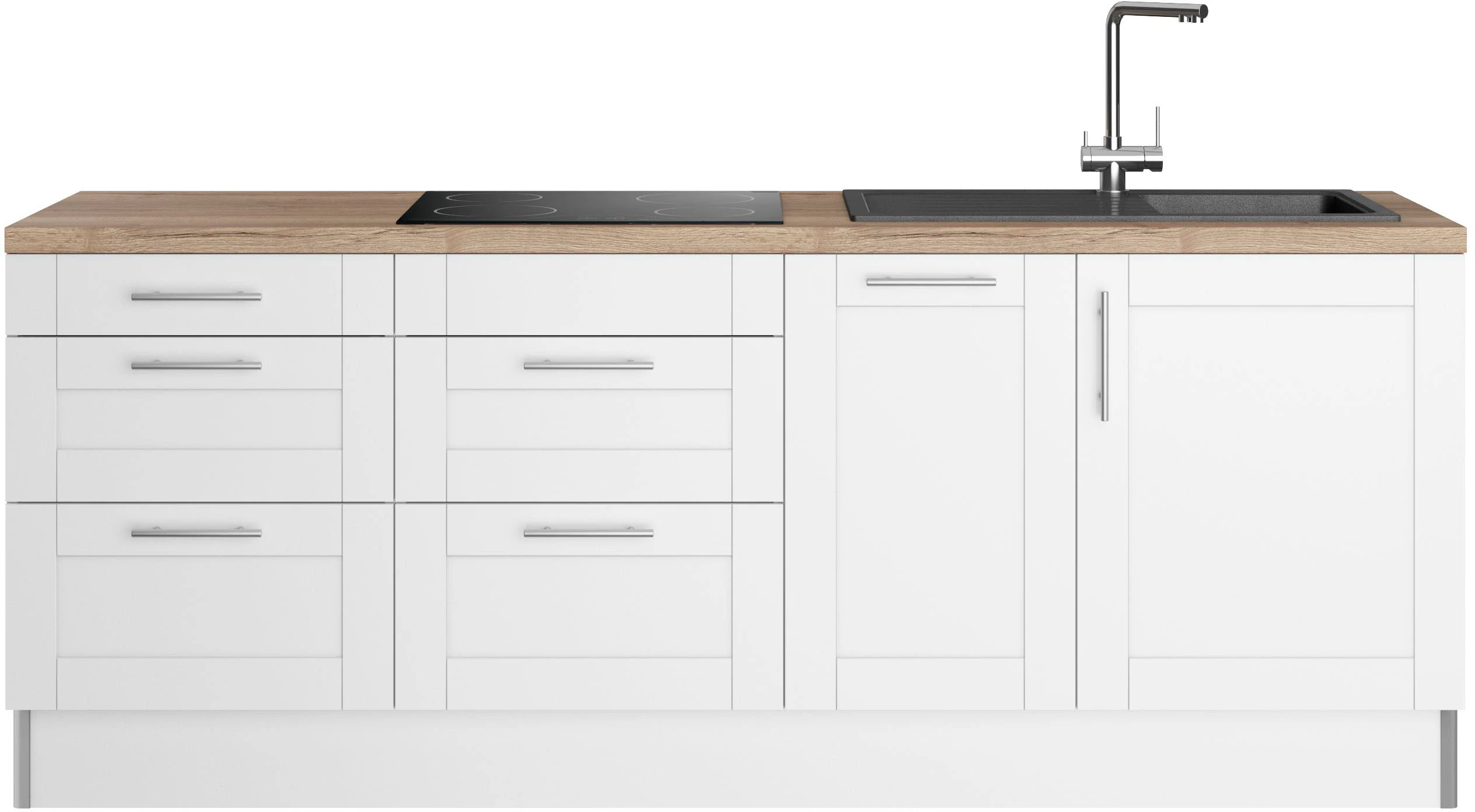 KOCHSTATION Küche "KS-Ahus", Breite 225 cm, wahlw. Mit E-Geräten, Soft Clos günstig online kaufen