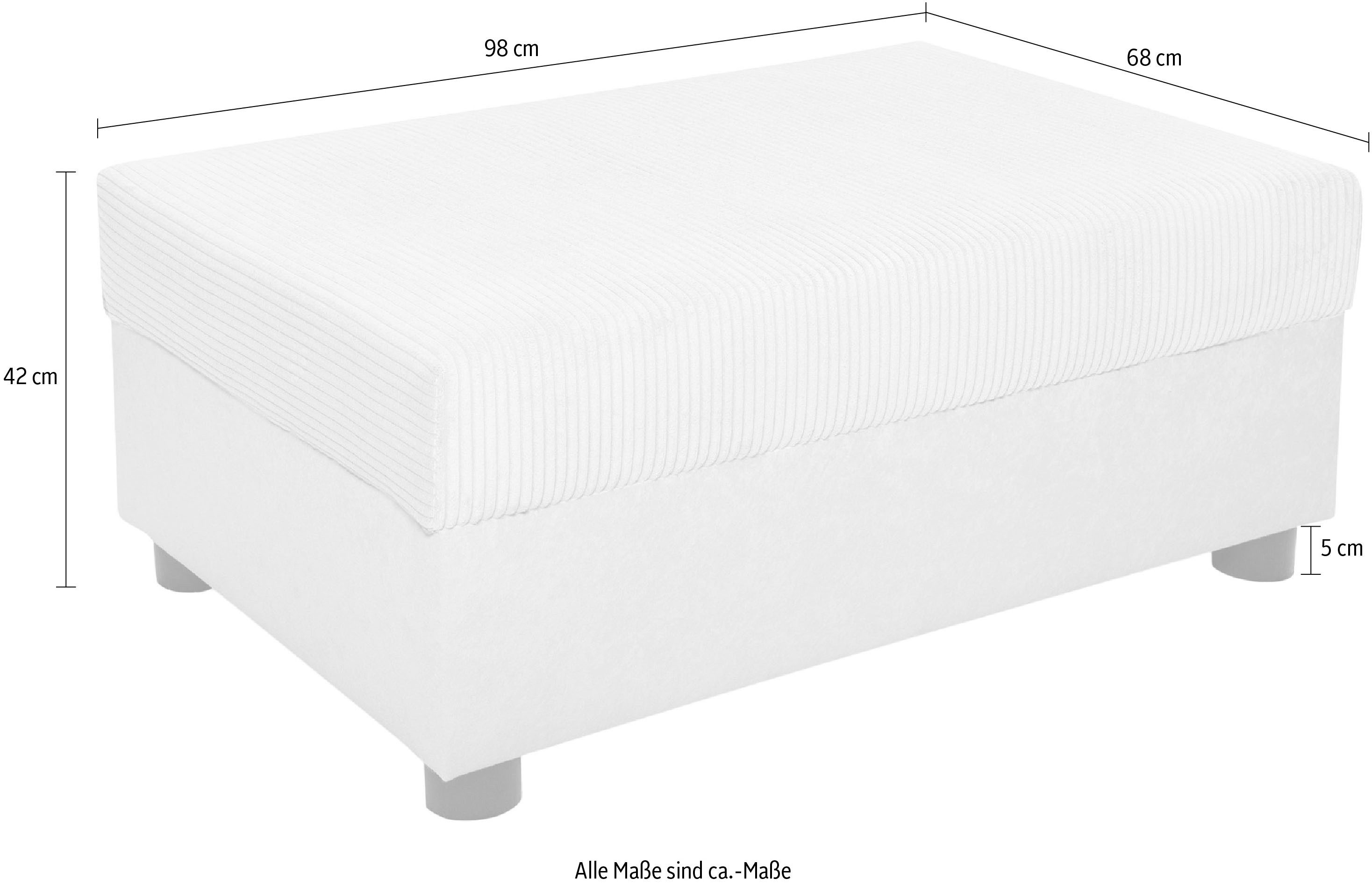COLLECTION AB Hocker "Parma", Frei stellbar, komfortabler Federkern, indivi günstig online kaufen