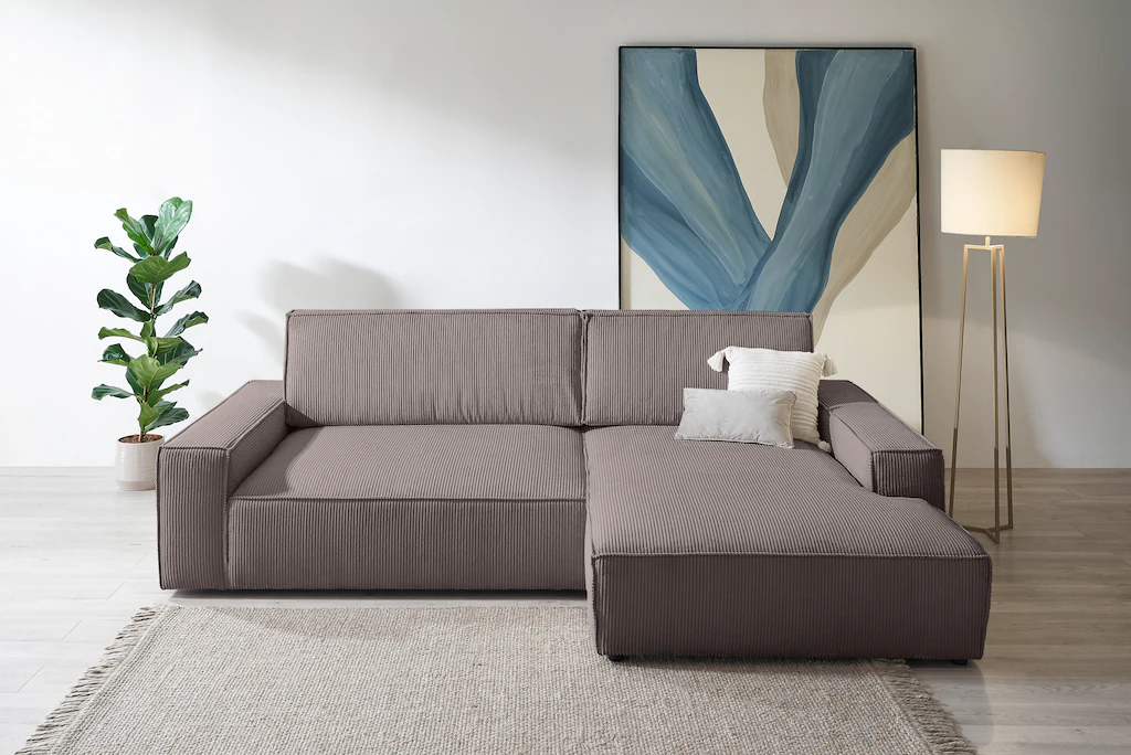 Home affaire Ecksofa "NEU: SHERWOOD XXL 284, Big-Sofa L-Form, tiefe Sitzflä günstig online kaufen