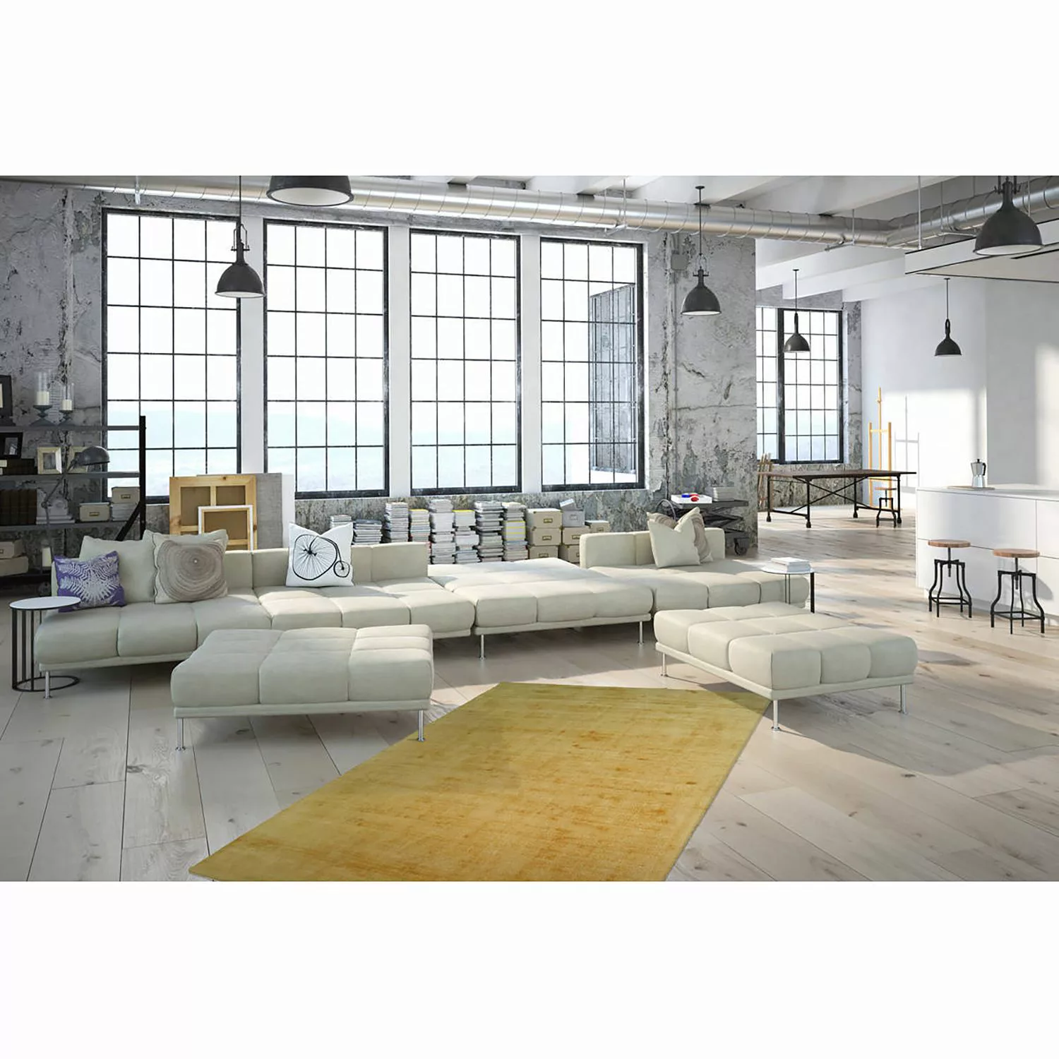 Kayoom Kurzflorteppich Luxury 110 Edelgrün 200cm X 290cm günstig online kaufen