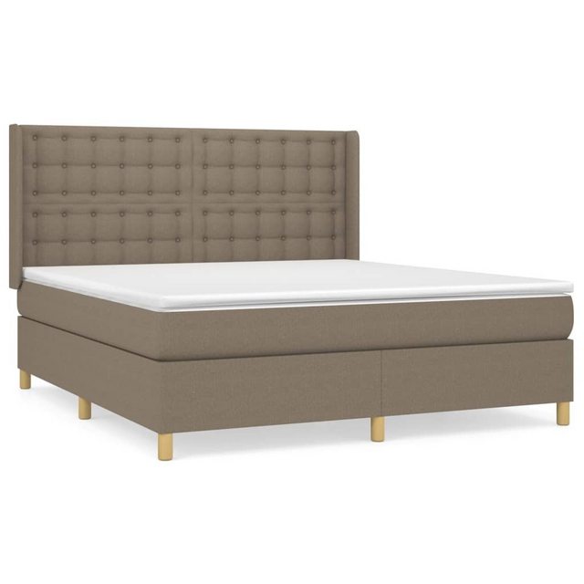 vidaXL Boxspringbett Boxspringbett mit Matratze Taupe 180x200 cm Stoff Bett günstig online kaufen