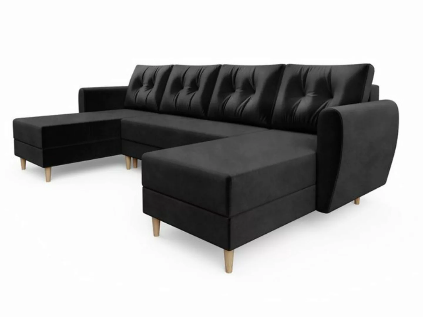 ALTDECOR Wohnlandschaft PALER-U, Couch mit Schlaffunktion, Stauraum Ecksofa günstig online kaufen