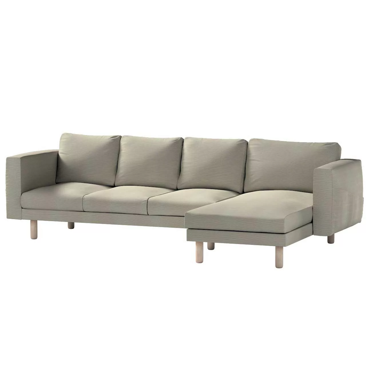 Bezug für Norsborg 4-Sitzer Sofa mit Recamiere, grau, Norsborg Bezug für 4- günstig online kaufen