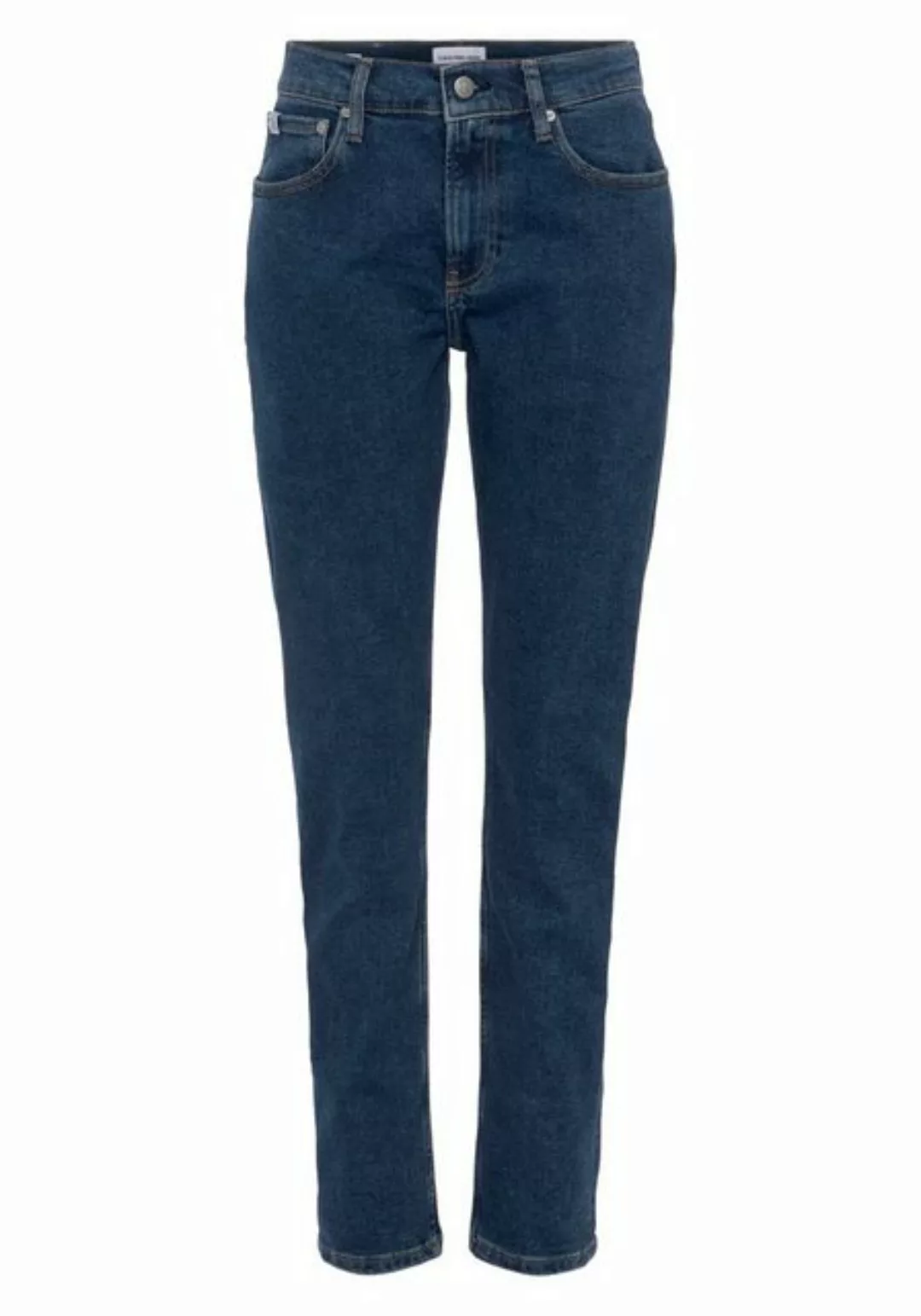 Calvin Klein Jeans Tapered-fit-Jeans SLIM TAPER mit Leder-Badge günstig online kaufen