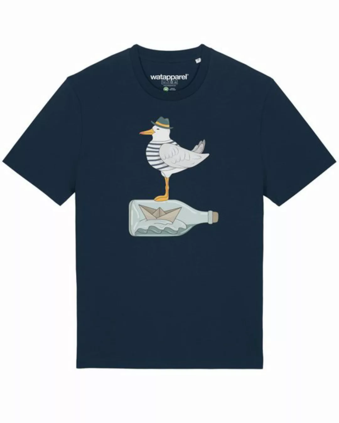 wat? Apparel Print-Shirt Möwe mit Hut (1-tlg) günstig online kaufen