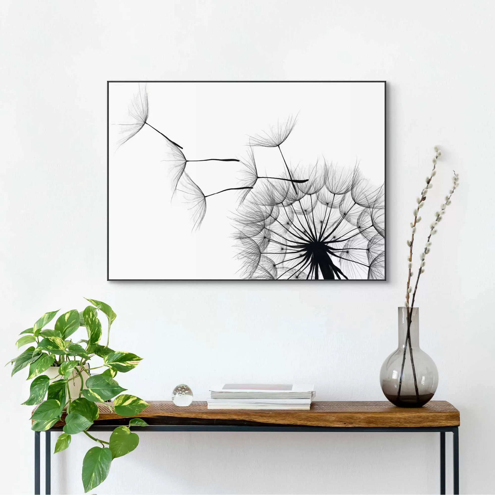 Reinders Wandbild "Slim Frame Black 50x70 Dandelion" günstig online kaufen