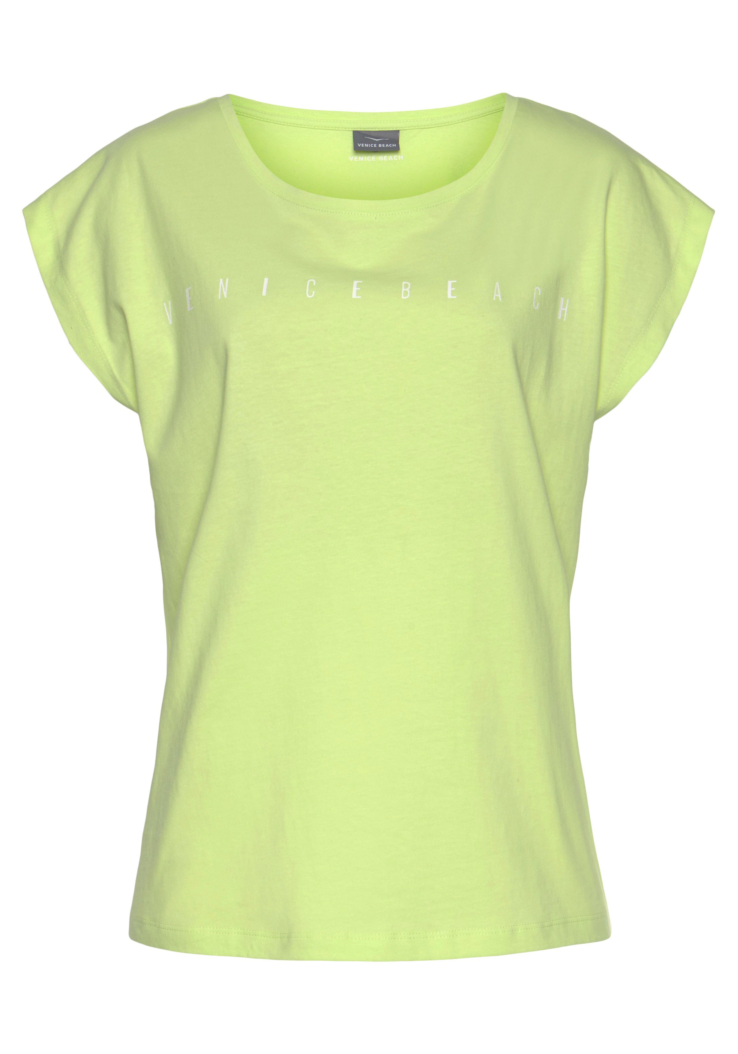 Venice Beach Kurzarmshirt, mit Logoprint vorne, T-Shirt aus Baumwolle, spor günstig online kaufen