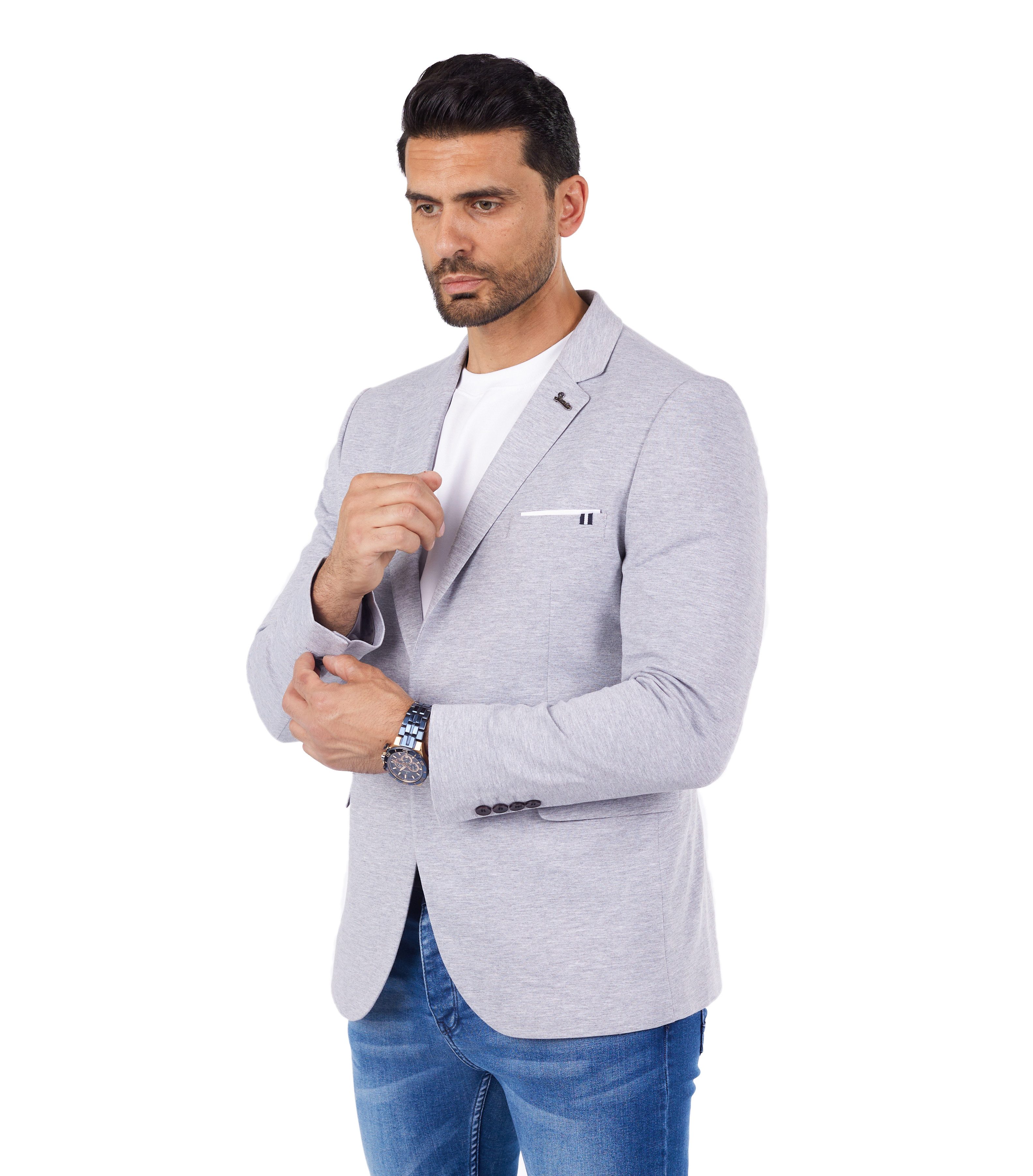 Denim Distriqt Jerseyblazer Sportliches Jersey Übergrößen günstig online kaufen