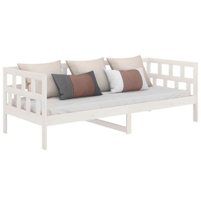 furnicato Bett Tagesbett Weiß Massivholz Kiefer 90x200 cm (1-tlg) günstig online kaufen