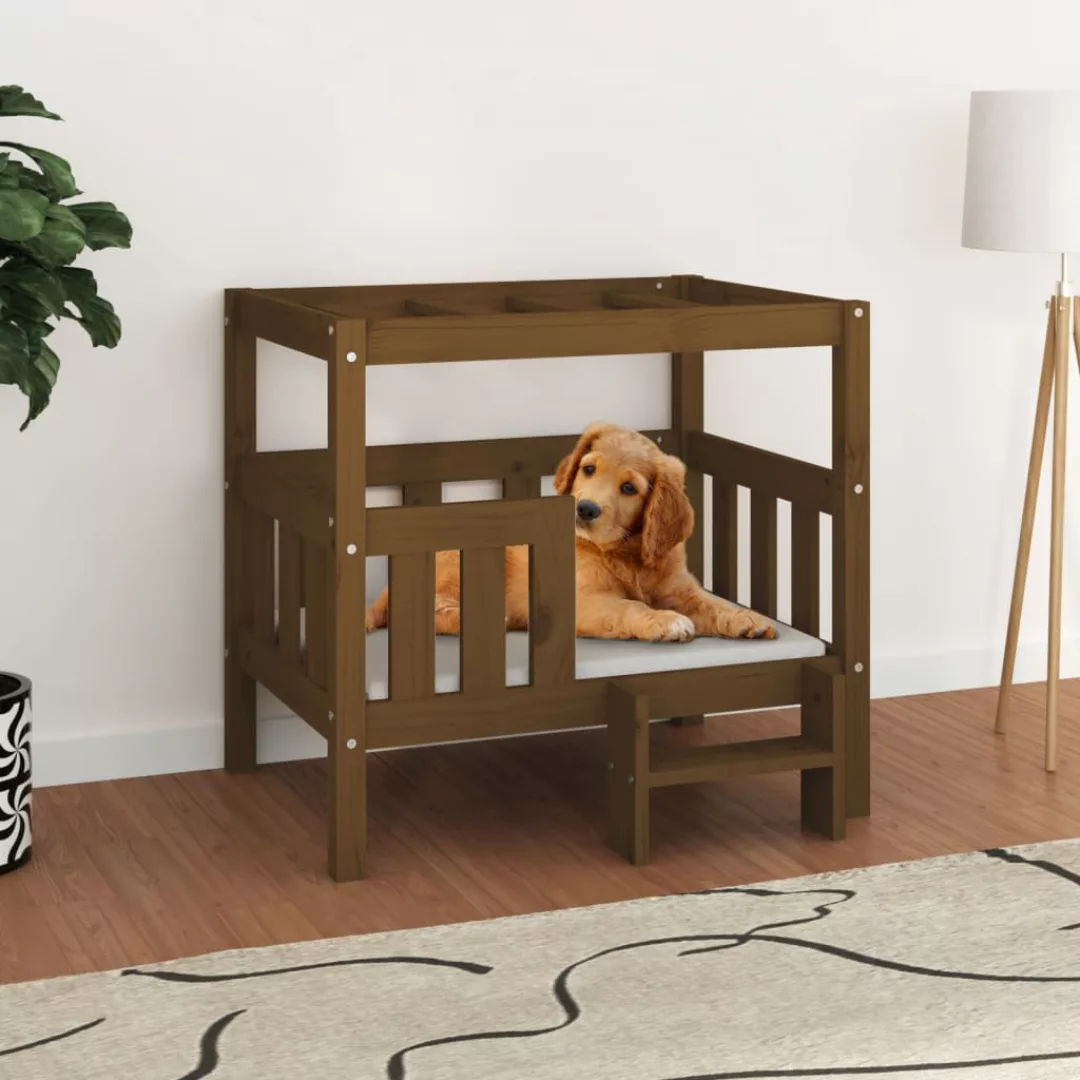 Vidaxl Hundebett Honigbraun 75,5x63,5x70 Cm Massivholz Kiefer günstig online kaufen