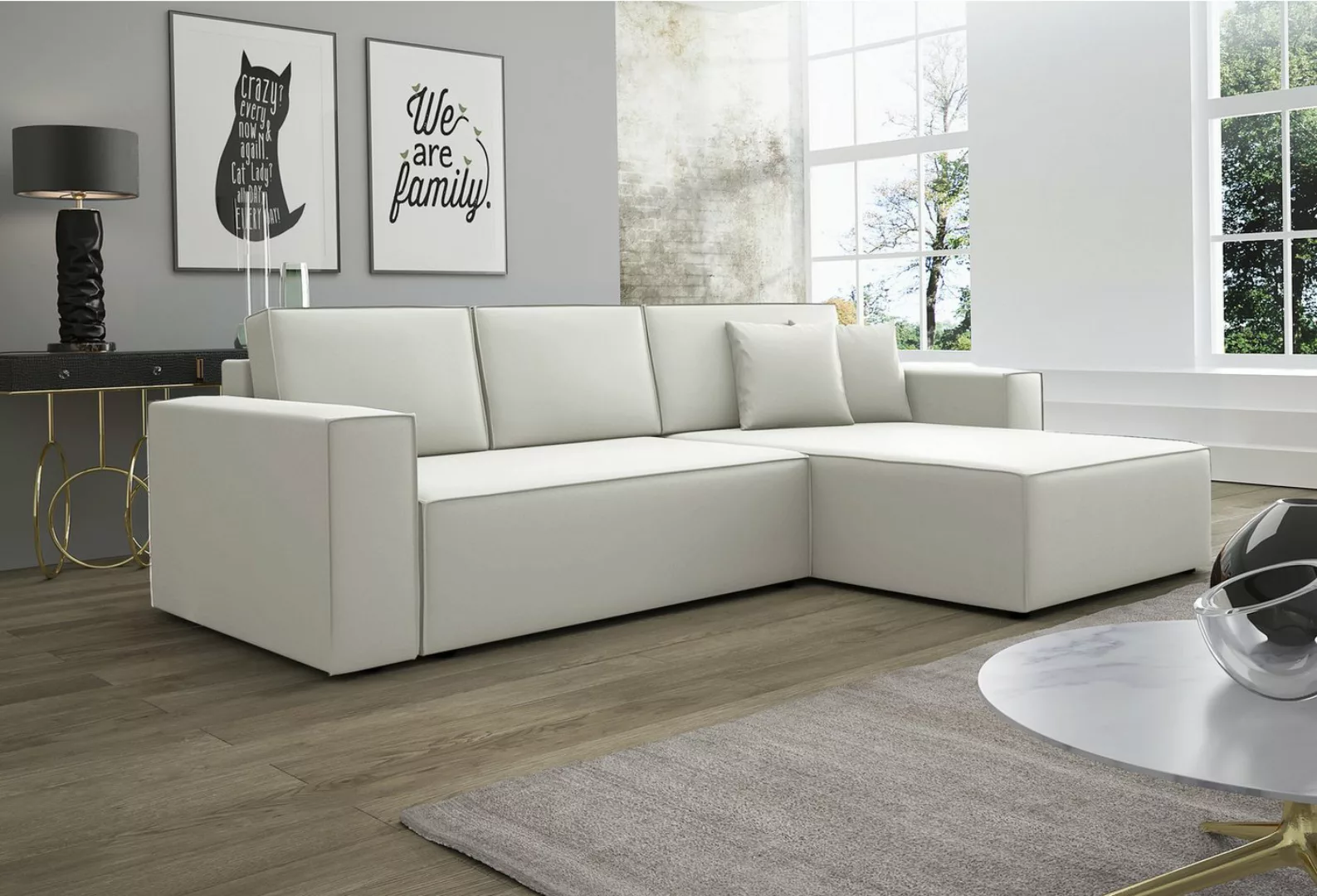 Unique Home Ecksofa Ecksofa MET-LUX, L-Form mit Schlaffunktion und Bettkast günstig online kaufen