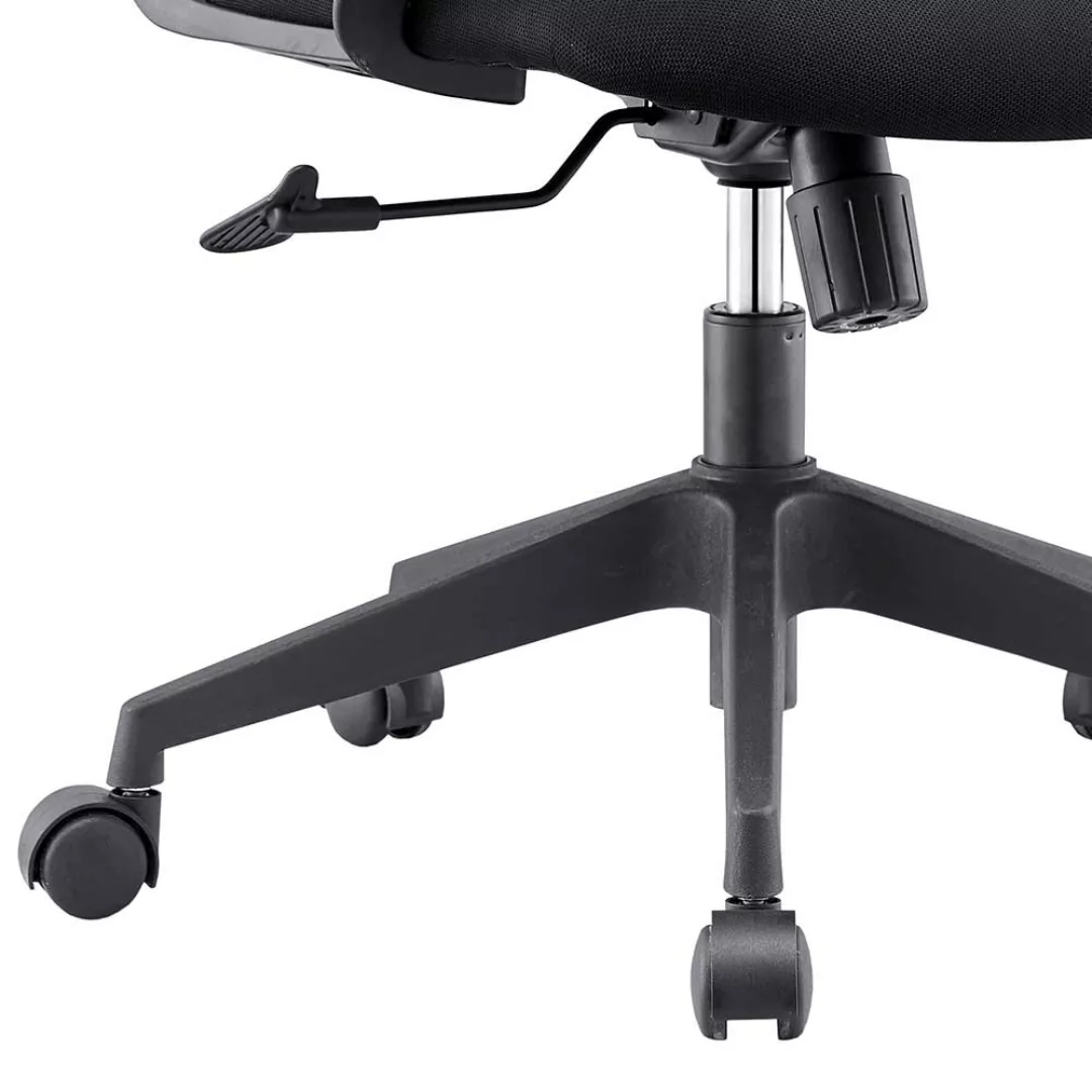 Schreibtischdrehstuhl in Schwarz Webstoff Meshrücken günstig online kaufen