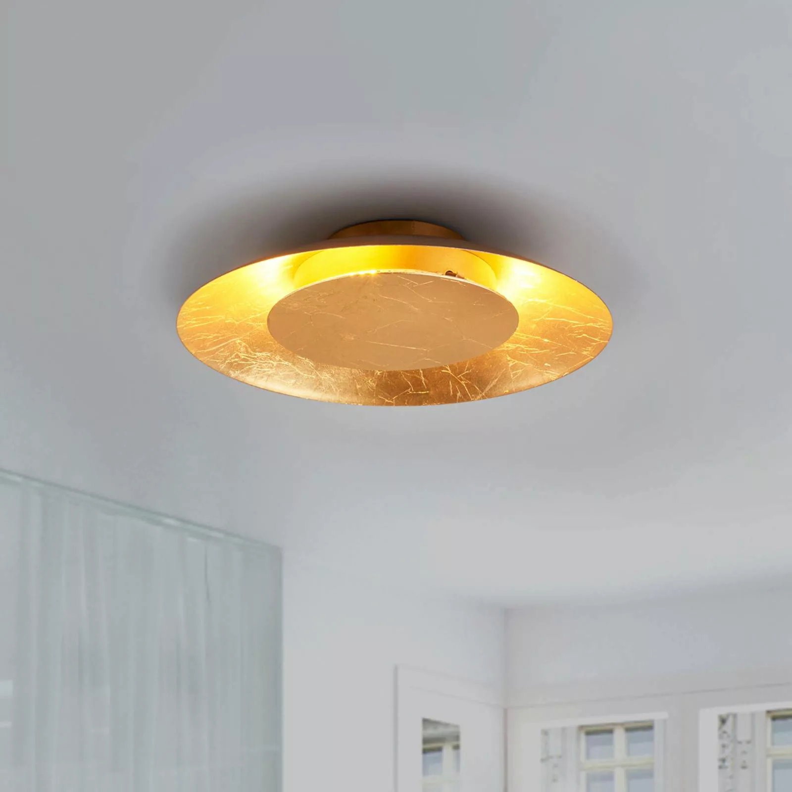 LED-Deckenleuchte Keti in Goldoptik, Ø 34,5 cm günstig online kaufen