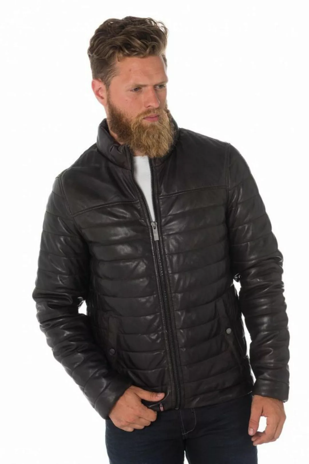 OAKWOOD Lederjacke Footlose Choco 505 weiche Nappaleder, gespteppt günstig online kaufen