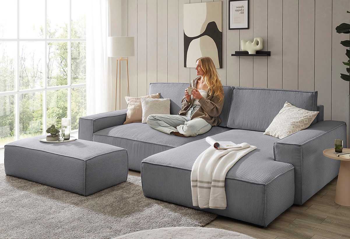 Home affaire Polsterecke "NEU: SHERWOOD XXL tief, L-Form mit Schlaffunktion günstig online kaufen
