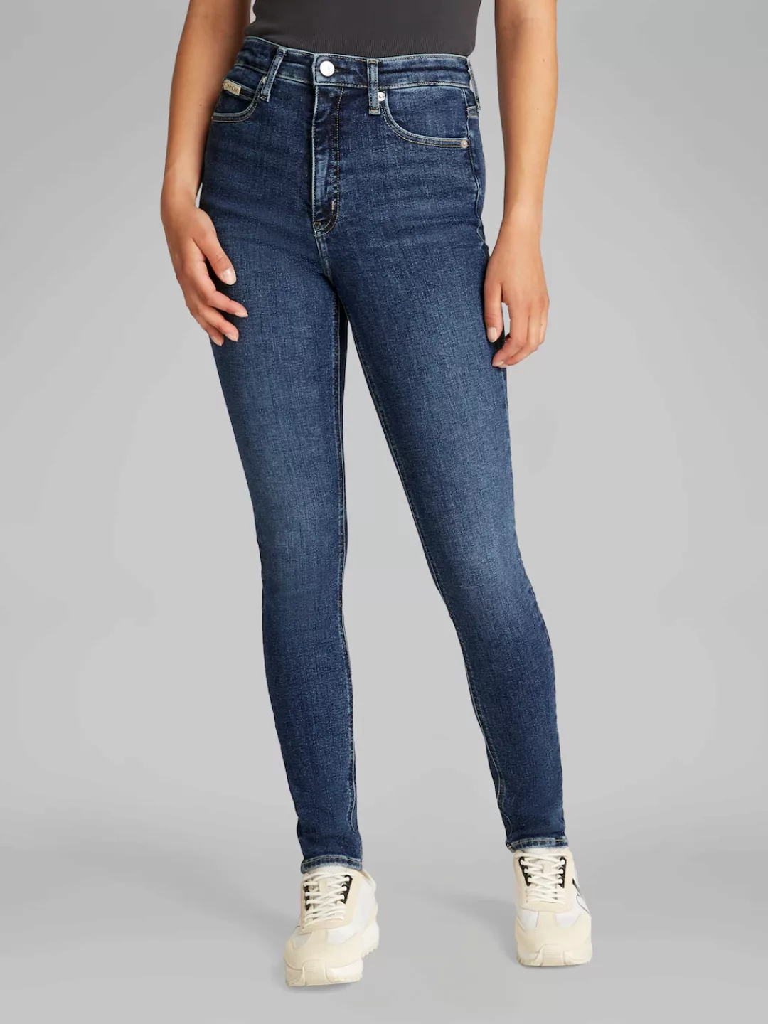 Calvin Klein Jeans Skinny-fit-Jeans "HIGH RISE SKINNY", in dunkelblauer Was günstig online kaufen