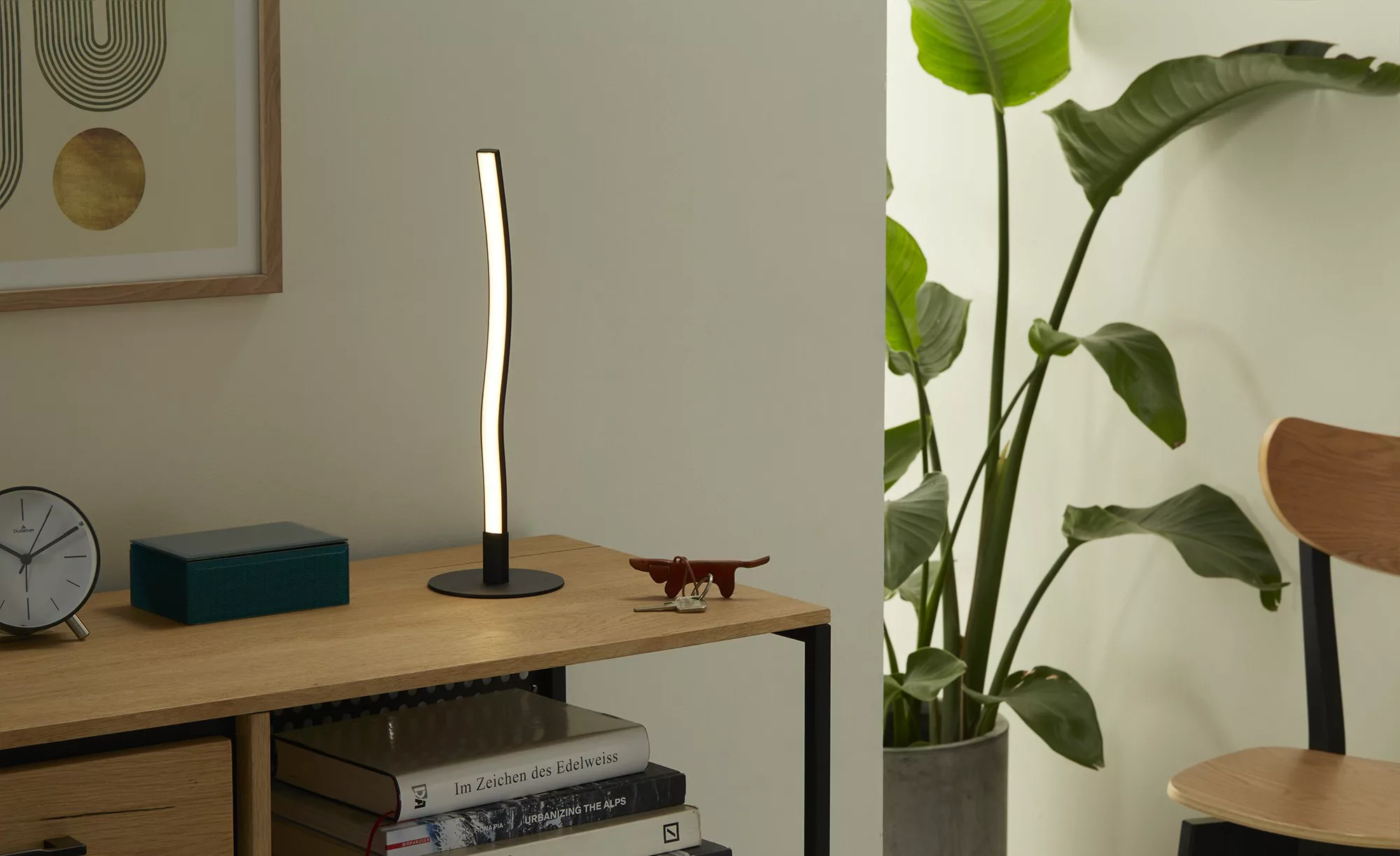KHG LED-Tischleuchte, schwarz ¦ schwarz ¦ Maße (cm): B: 11 H: 35 T: 11 Lamp günstig online kaufen