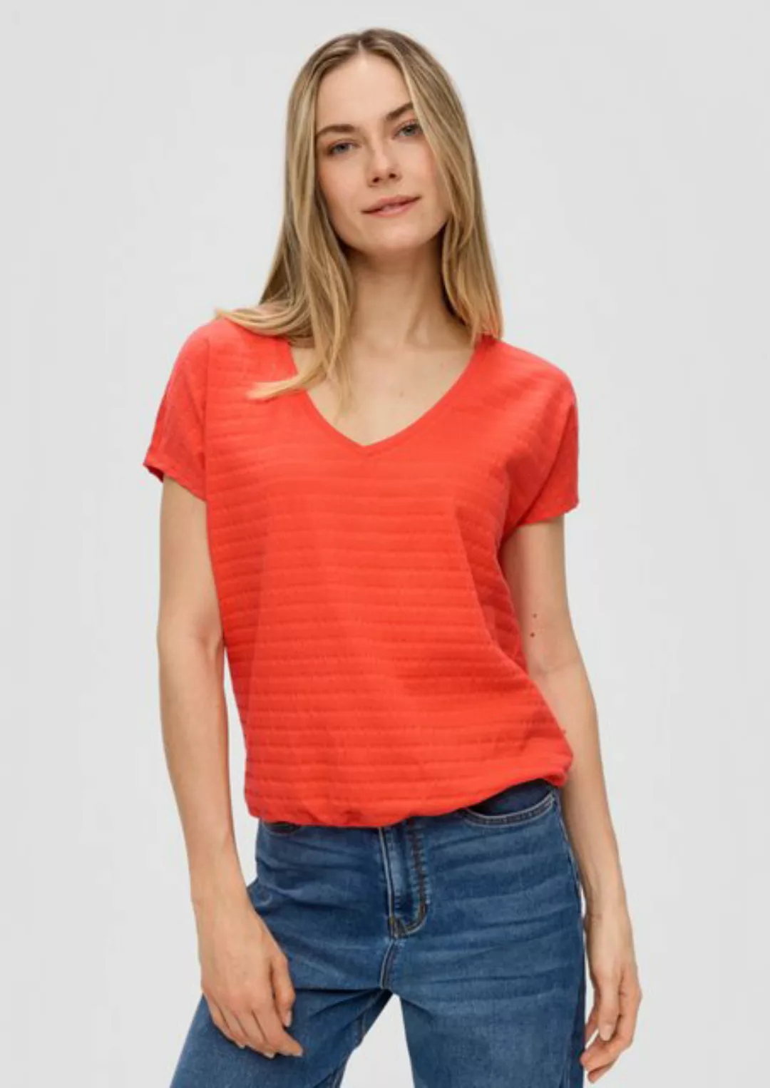 s.Oliver Shirttop T-Shirt mit überschnittenen Schultern günstig online kaufen