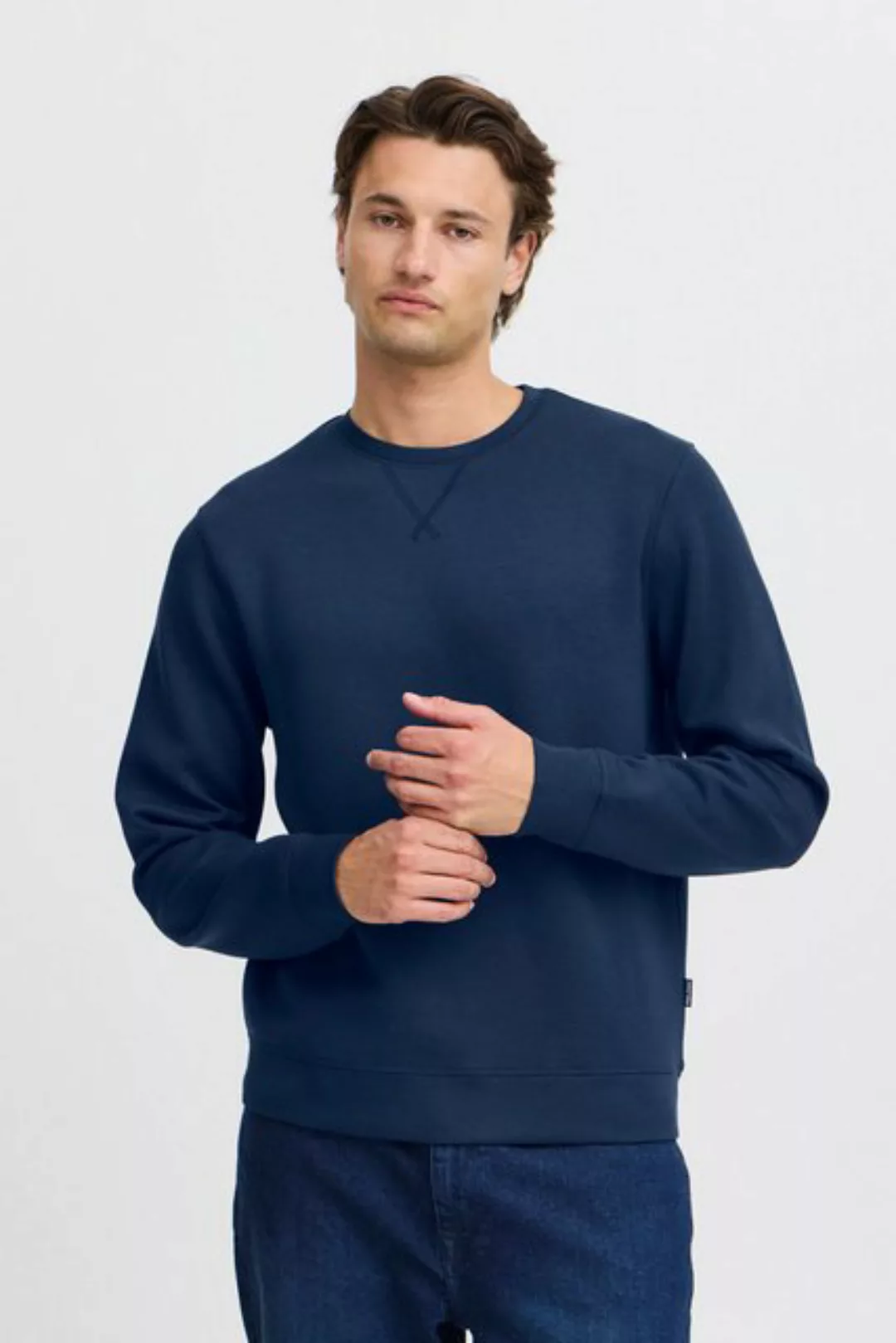 Blend Strickpullover Strickpullover Regular Fit Langarm Bequem 8060 in Blau günstig online kaufen