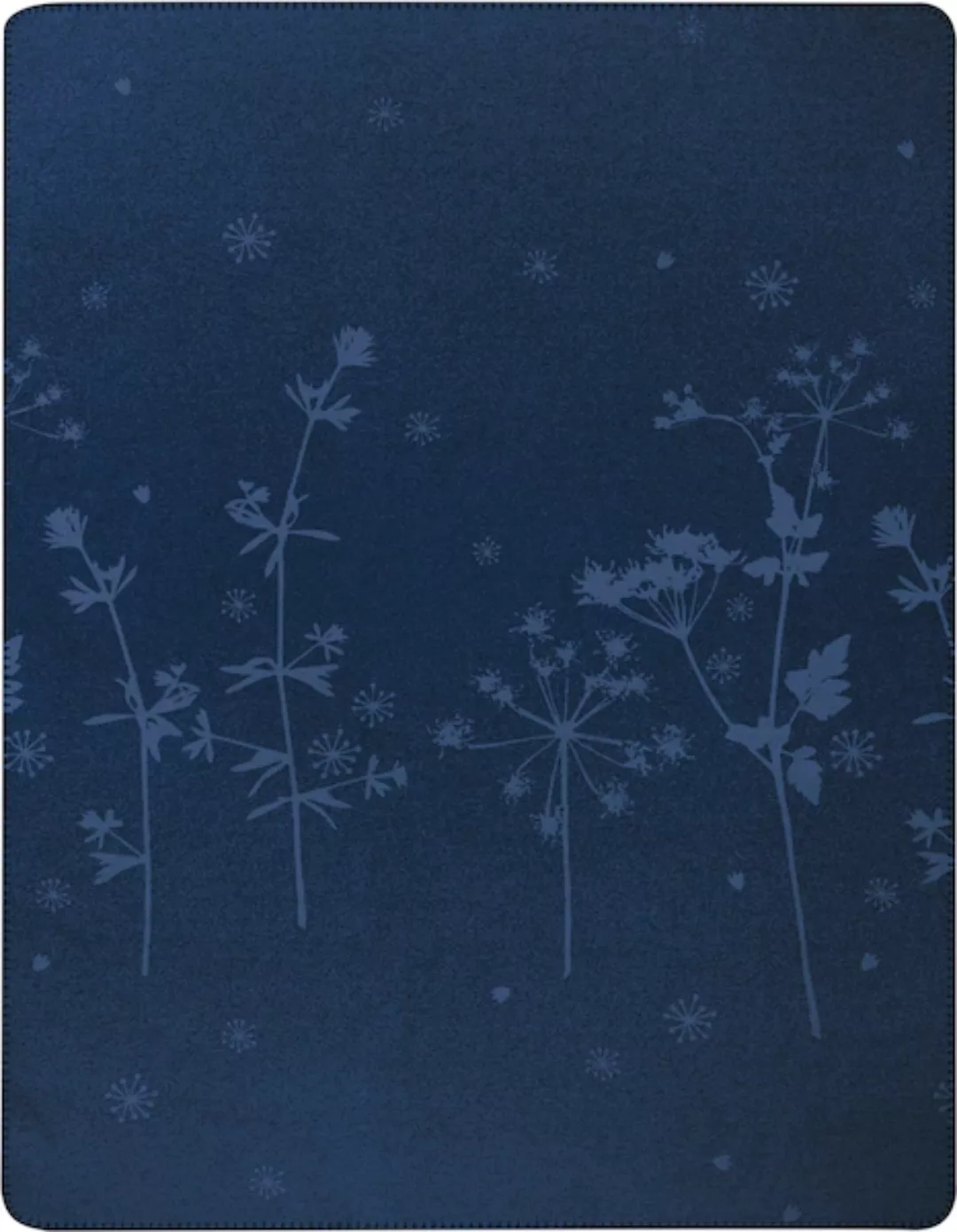 Biederlack Wohndecke Bloom blau günstig online kaufen
