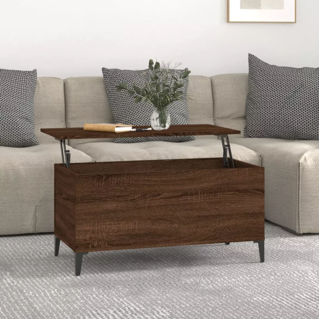 Vidaxl Couchtisch Braun Eichen-optik 90x44,5x45 Cm Holzwerkstoff günstig online kaufen