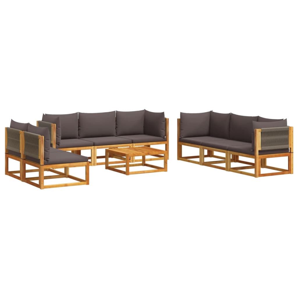 vidaXL Loungesofa 9-tlg. Gartensofa-Set mit Kissen günstig online kaufen