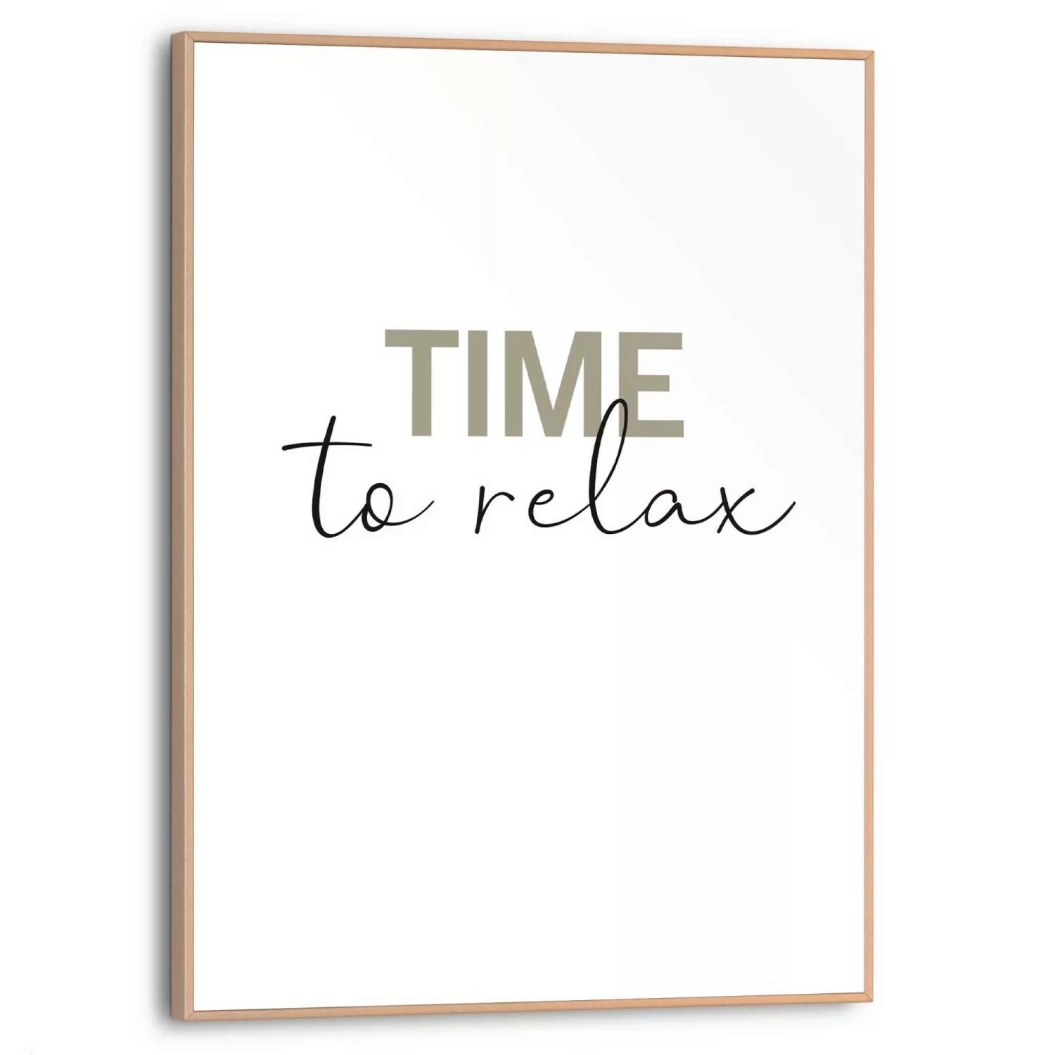 Reinders Gerahmtes Bild Time to Relax für Schlafzimmer 40 cm x 30 cm Weiß günstig online kaufen