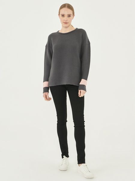Damen Strick-pullover Reine Bio-baumwolle günstig online kaufen