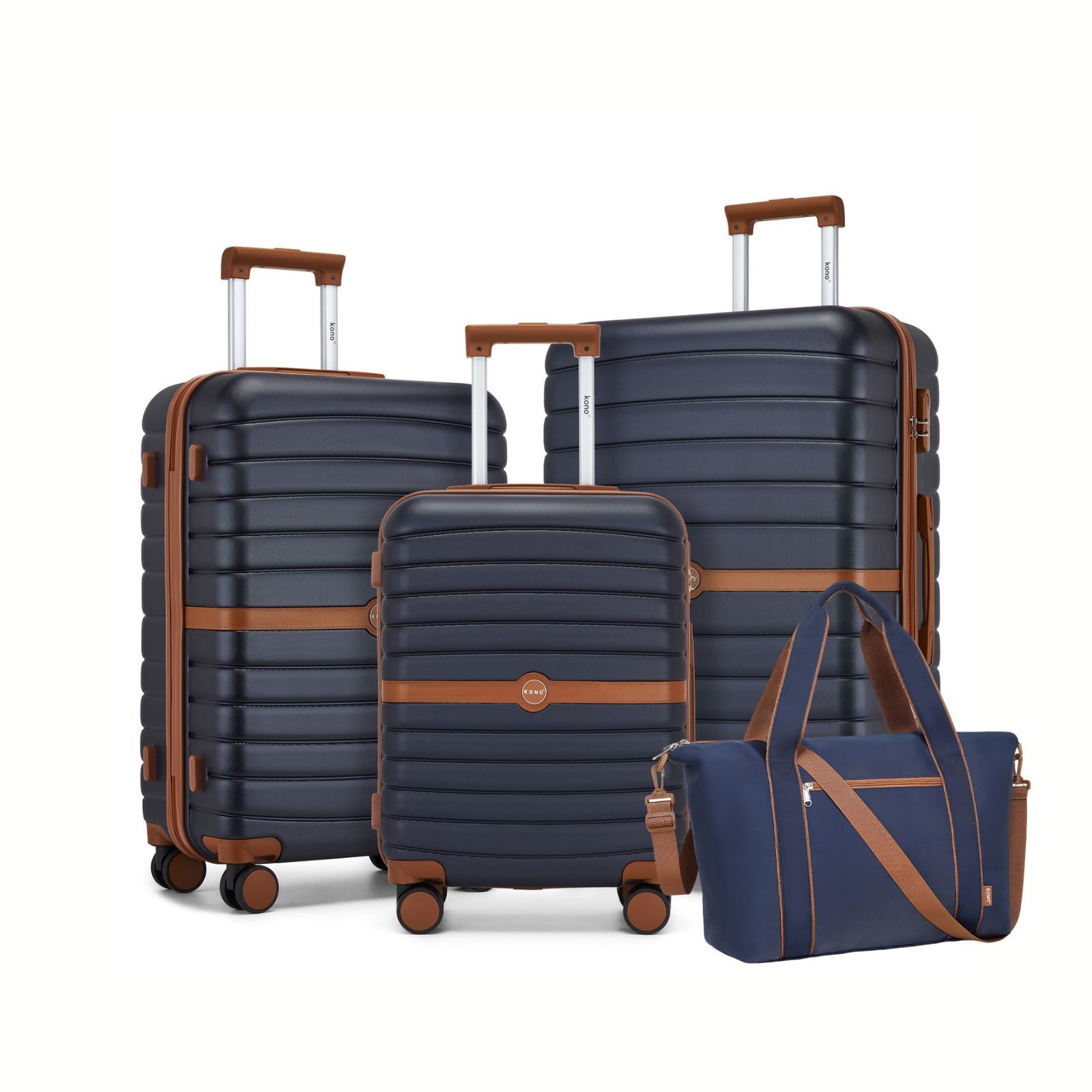 KONO Kofferset Hartschalenkoffer (55/66,5/76,5 cm Hoch)+Kabinentasche günstig online kaufen