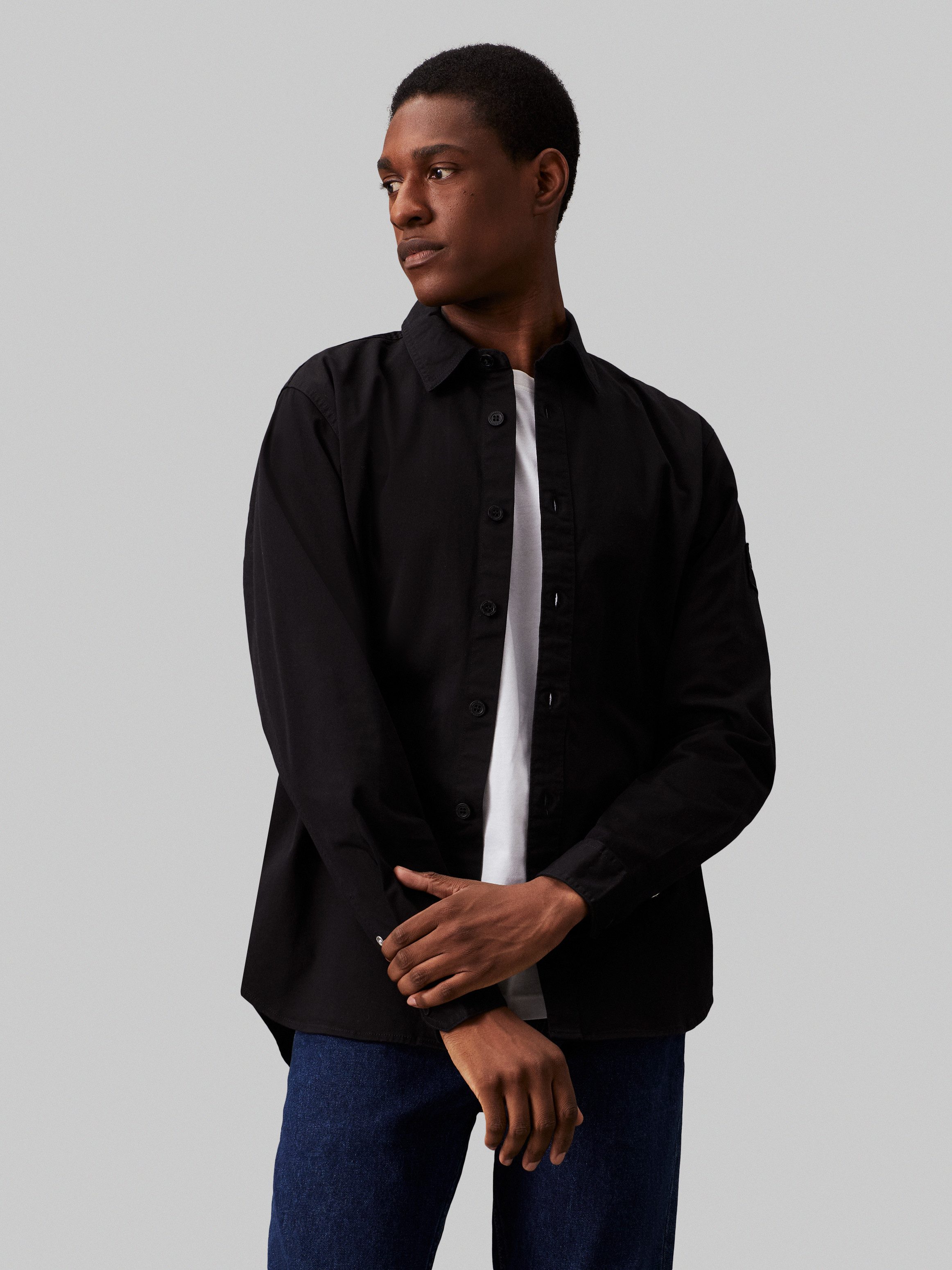 Calvin Klein Jeans Langarmhemd MONOLOGO BADGE günstig online kaufen